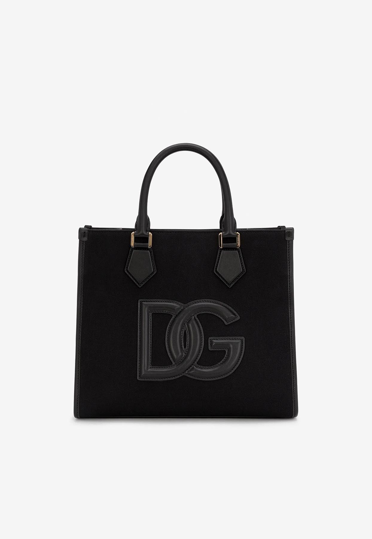 Dolce & Gabbana Canvas And Nappa Leather Shopper Bag in Black for Men ...