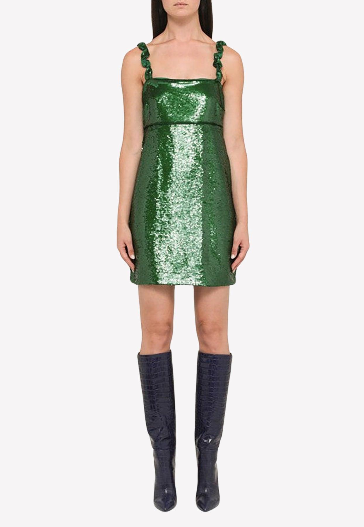 スカート Ganni 'Velvet Sequins Mini' dress GANNI Velvet Sequins Mini Dress | labelsfashion | REVERSIBLE