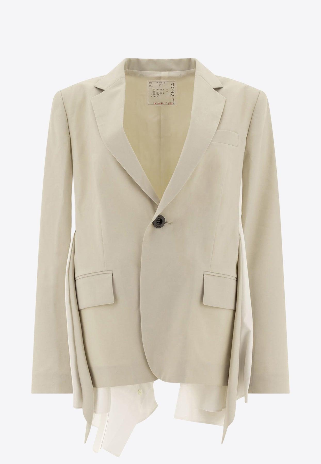 コート Sacai Balzer double-breasted wool and silk Sacai Wool and silk double-breasted blazer | The Fashion Square