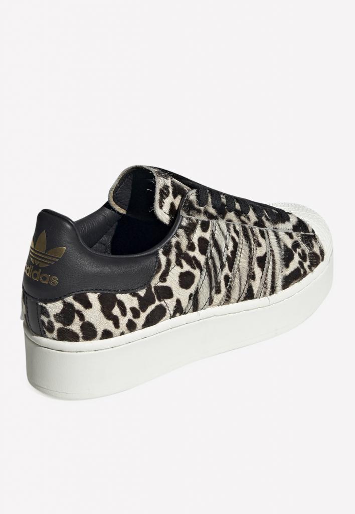 adidas Originals Leather Superstar Bold Sneakers In Animal Print in Black -  Lyst