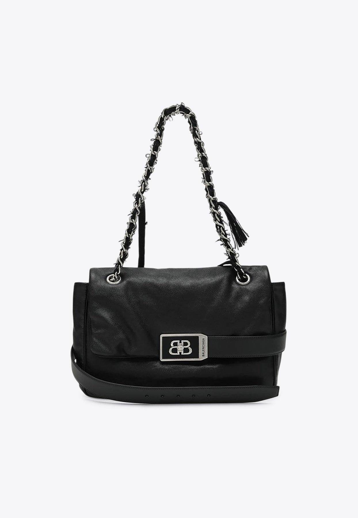 ショルダーバッグ・ポシェット Balenciaga Black Leather Medium Modu Shoulder Bag Balenciaga Medium Modu Leather Shoulder Bag in Black | Lyst