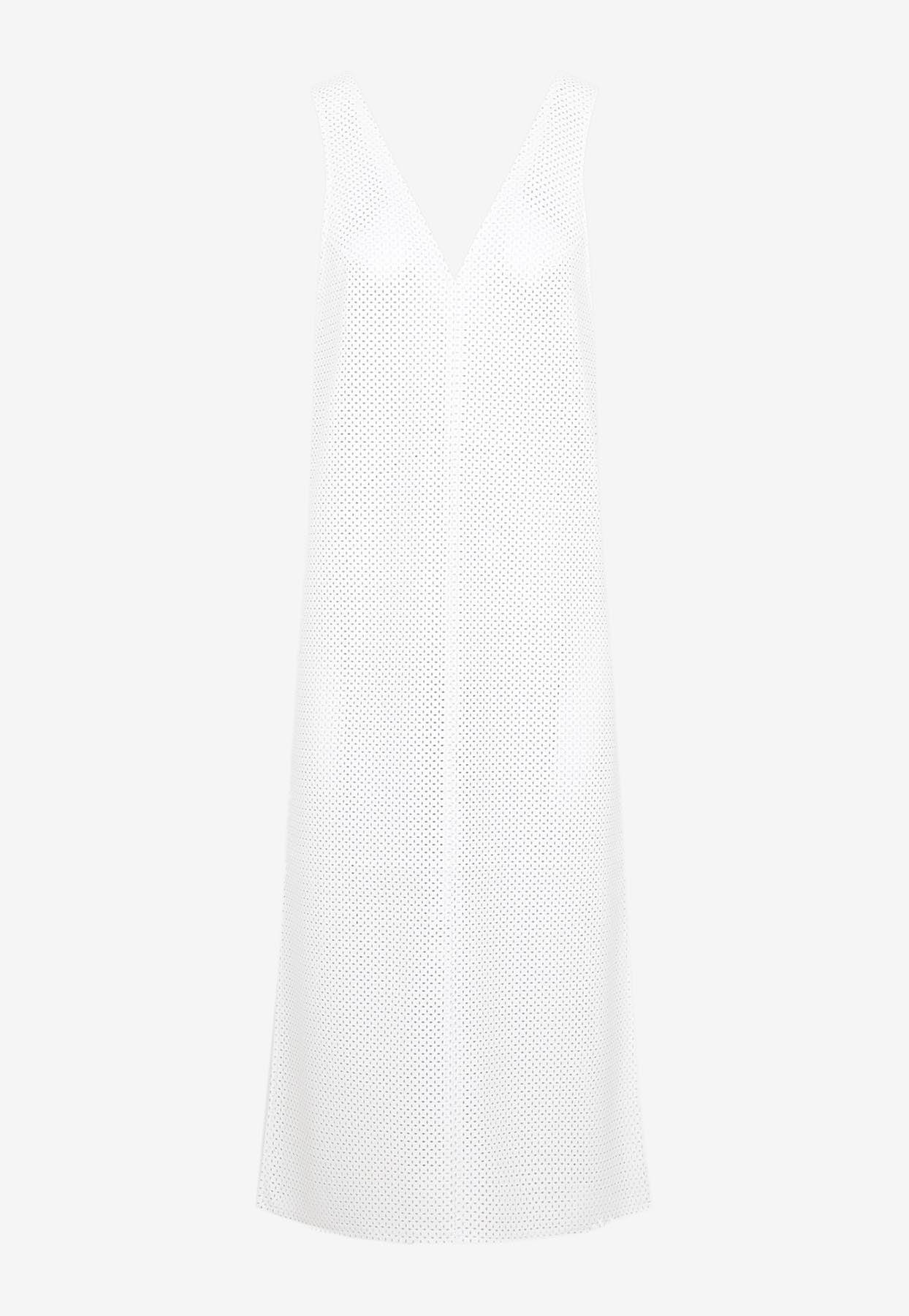 Matériel Laser Cut Midi Dress in White | Lyst