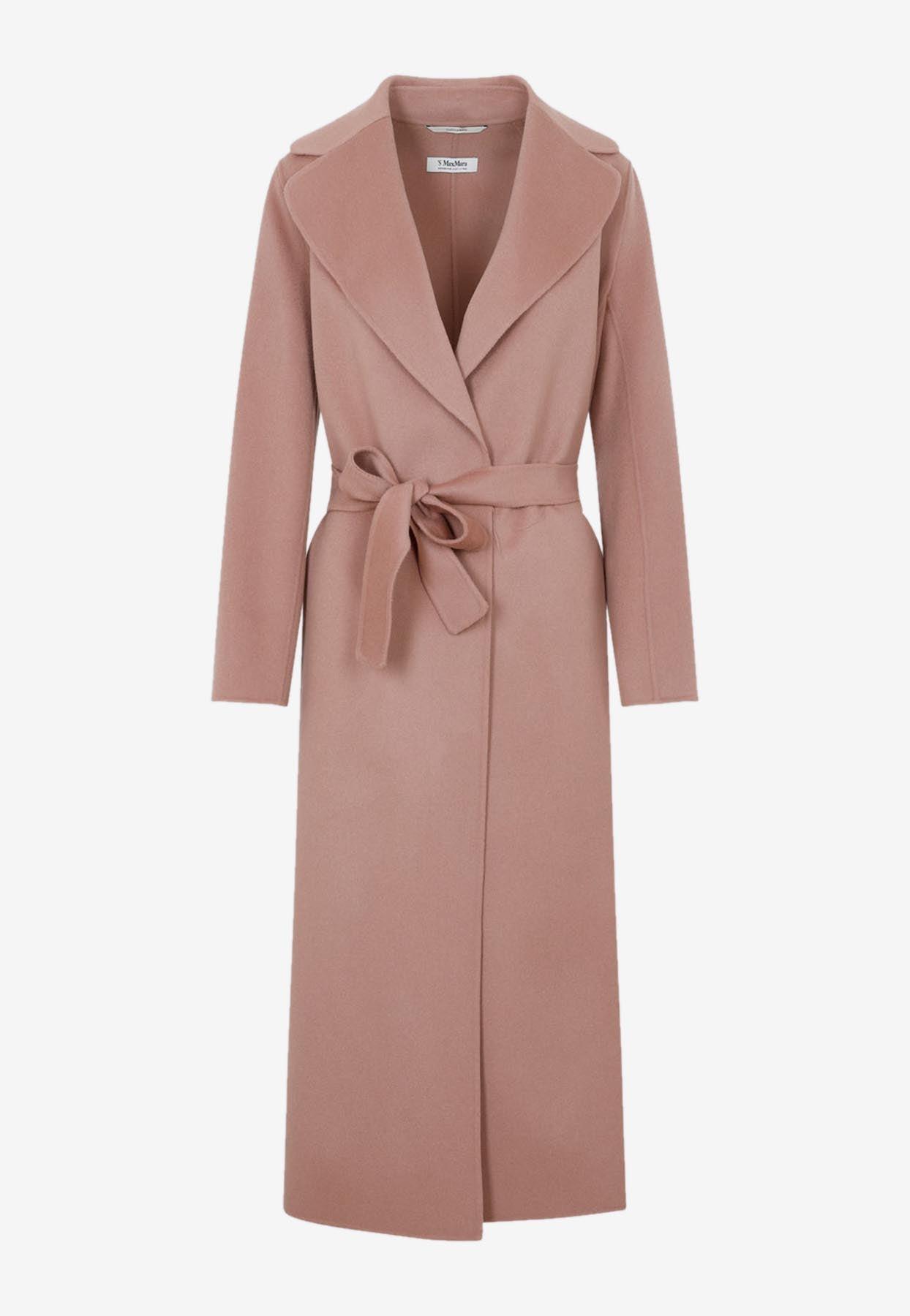 Pink wool shop wrap coat
