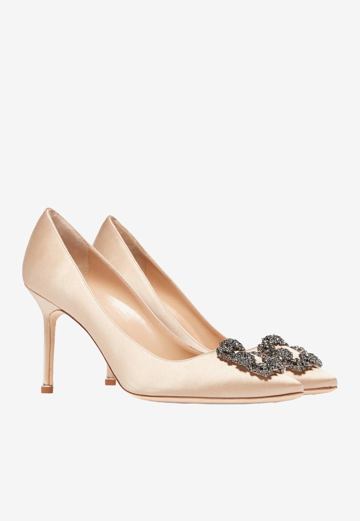 Manolo Blahnik Hangisi 90 Satin Pumps 
