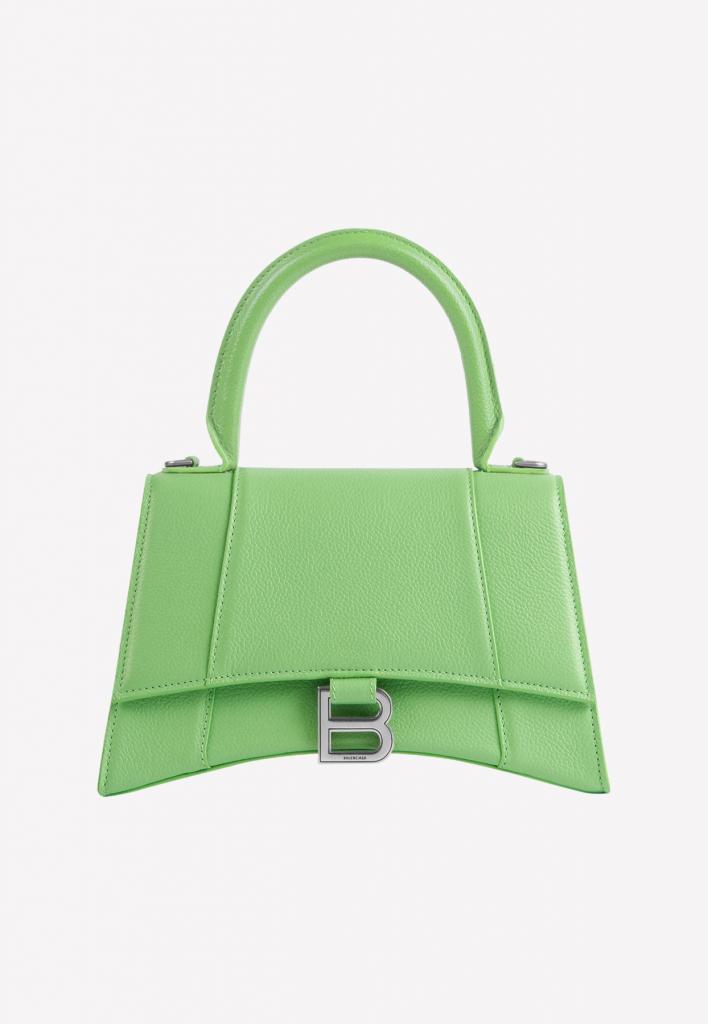 Balenciaga Hourglass Small Leather Top-handle Bag in Light Green (Green) |  Lyst