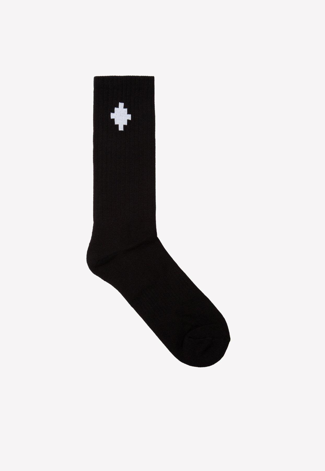 Marcelo Burlon Cotton Cross Logo Knitted Socks Onesize in Black for Men -  Lyst