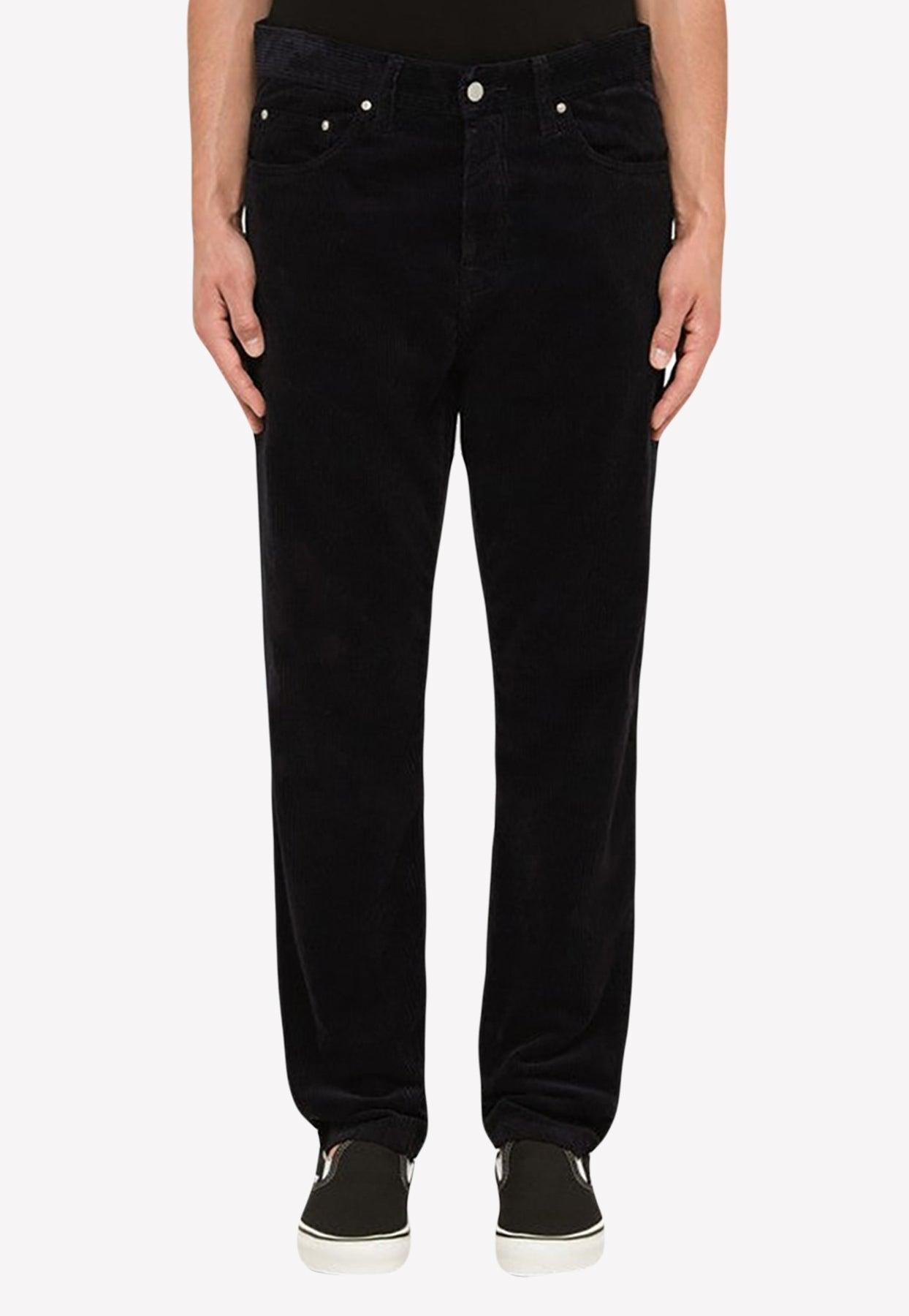Carhartt WIP Velvet Cotton Pants in Black for Men