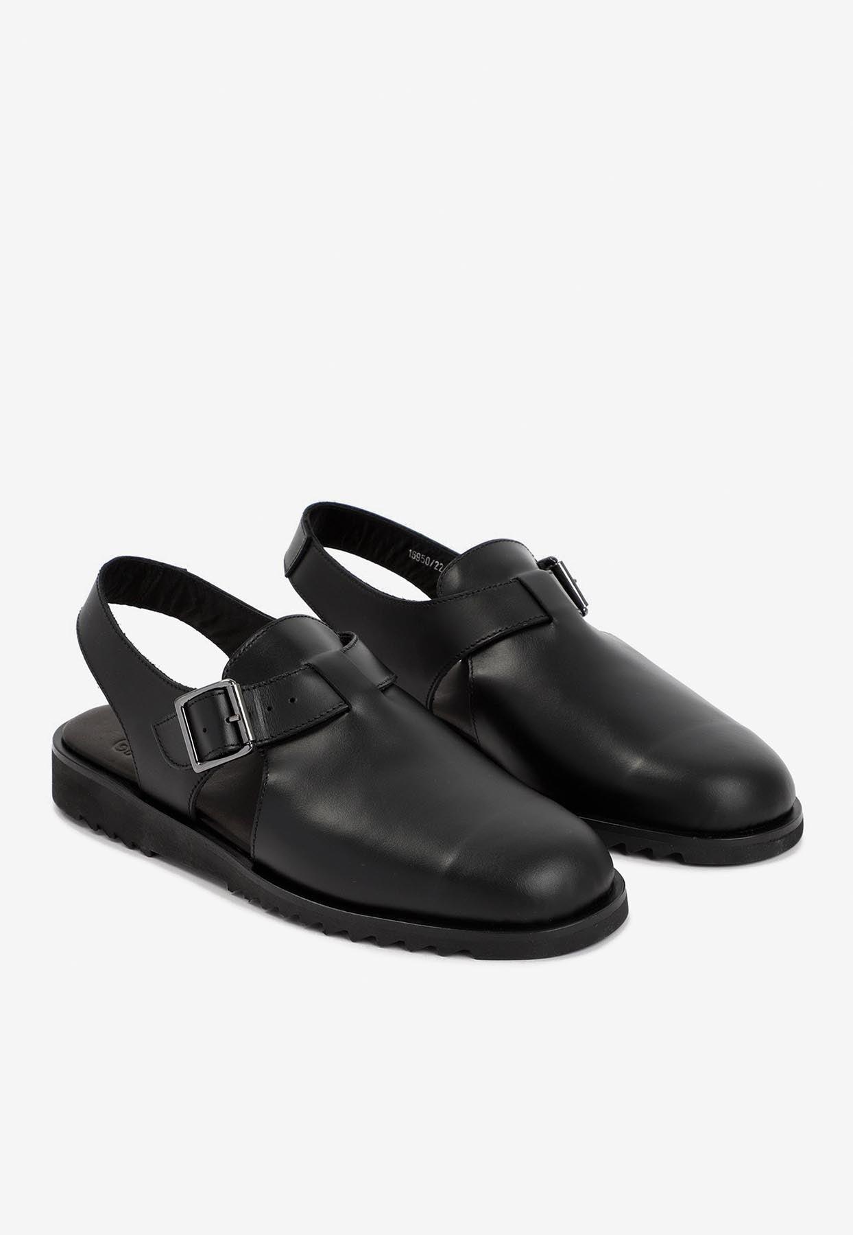 Paraboot Adriatic Slingback Flat Sandals in Black for Men | Lyst