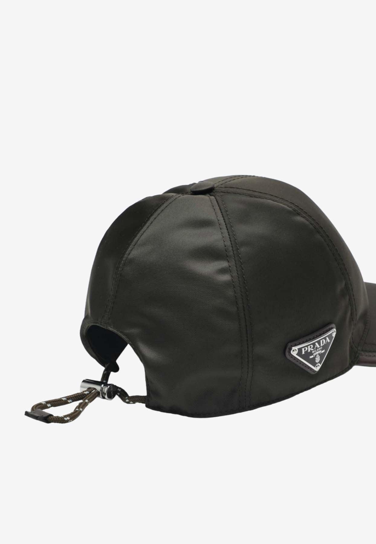 Prada Green and Black Camouflage Hat Prada Military Green Nylon Ear Flap Hat Size S main image 3