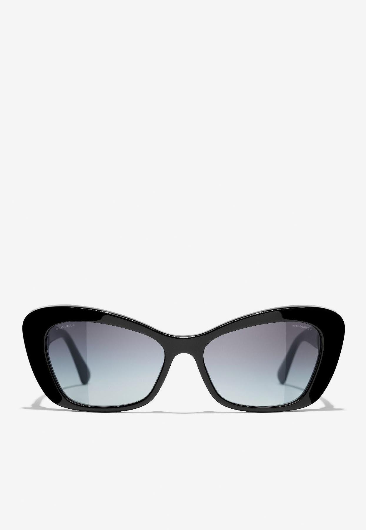Chanel Cat Eye Pearl Sunglasses in Black