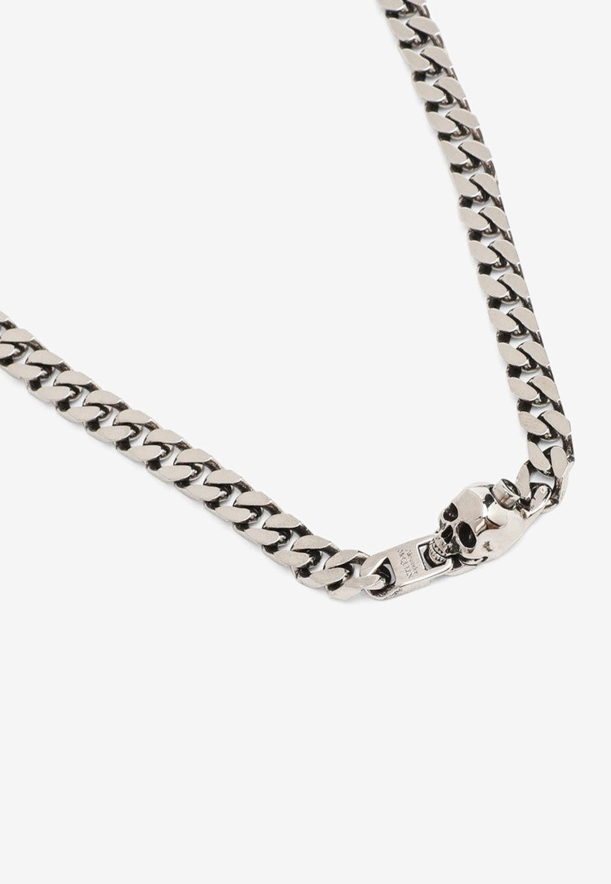 McQueen Skull Chain Necklace in Blue for Men | Lyst McQueen Skull Chain Necklace in Blue for Men | Lyst