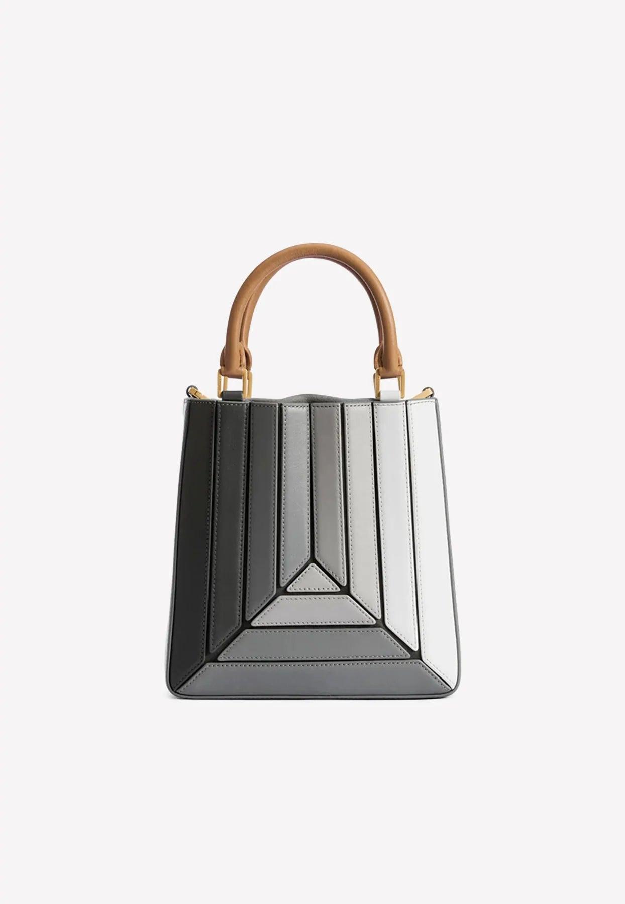 Mlouye Mini Sera Top Handle Bag in Gray | Lyst