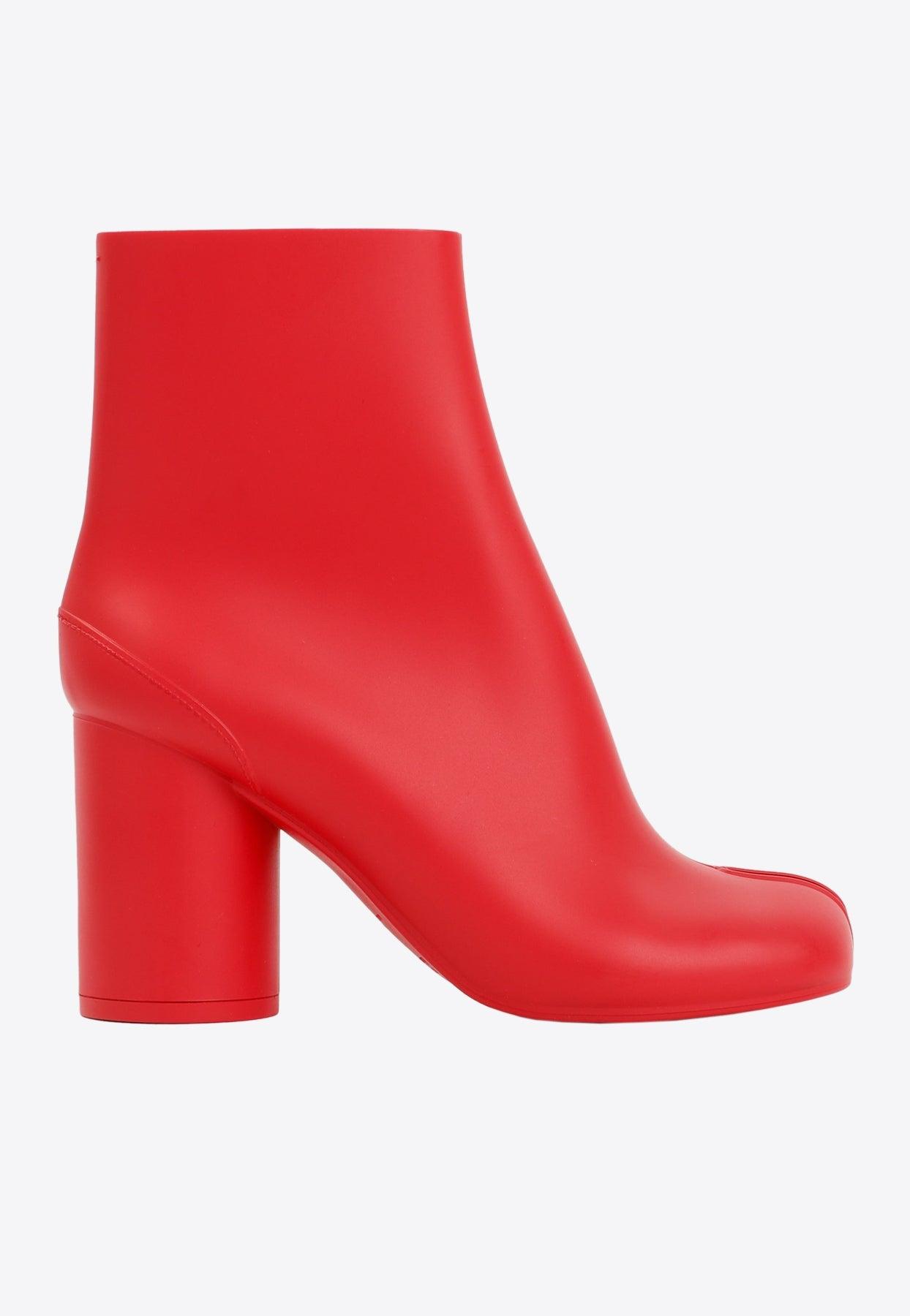 Maison Margiela 80 Tabi Rubber Ankle Boots in Red | Lyst