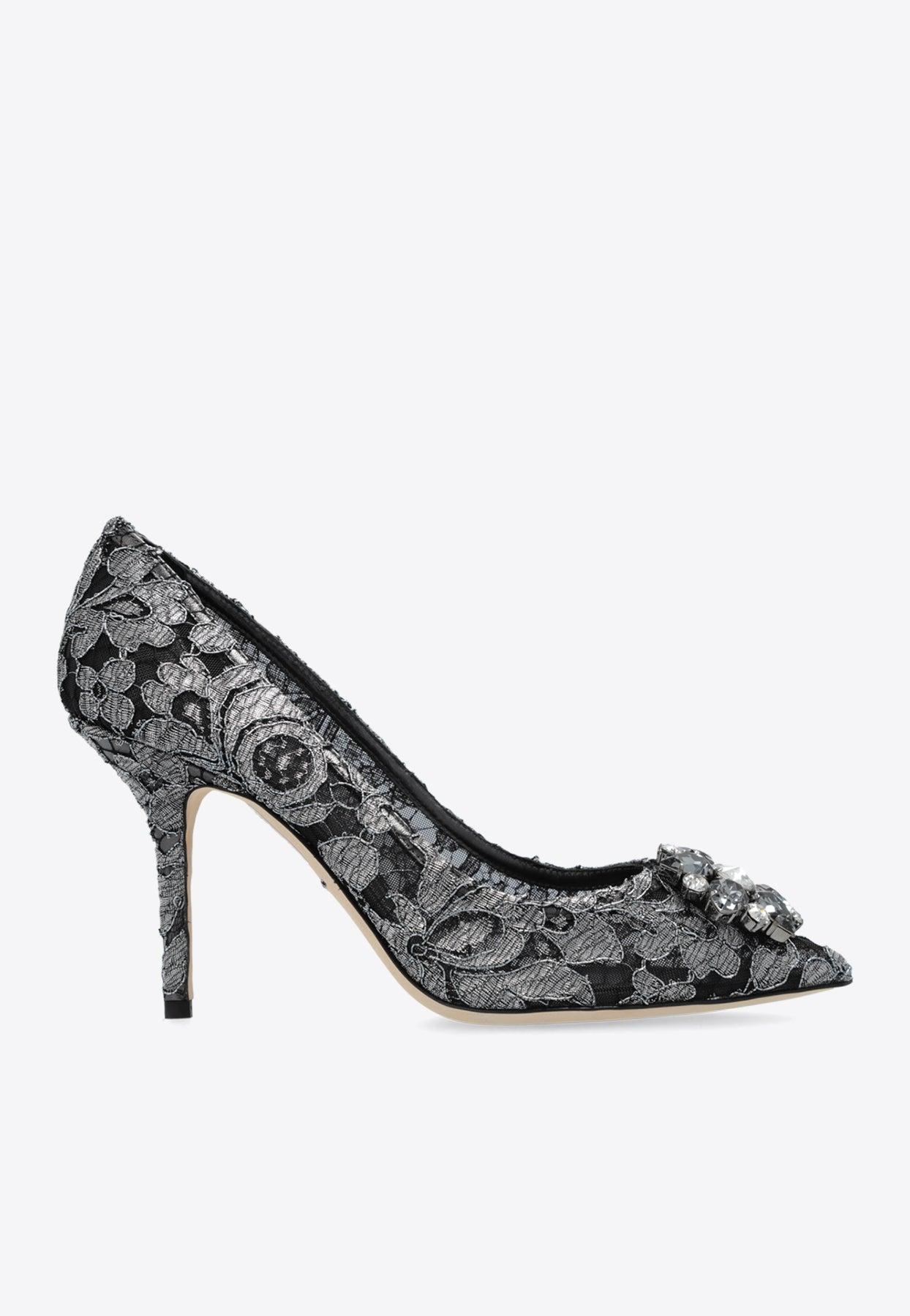 Bellucci 60 Lace Pumps with Brooch main image 0