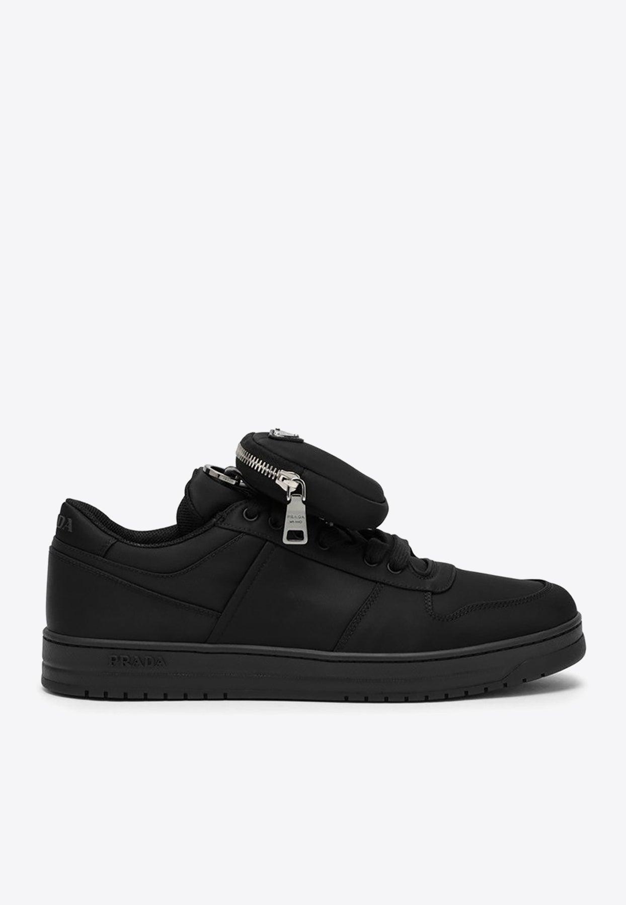 Prada Low-top Sneakers With Pouch in Black for Men | Lyst
