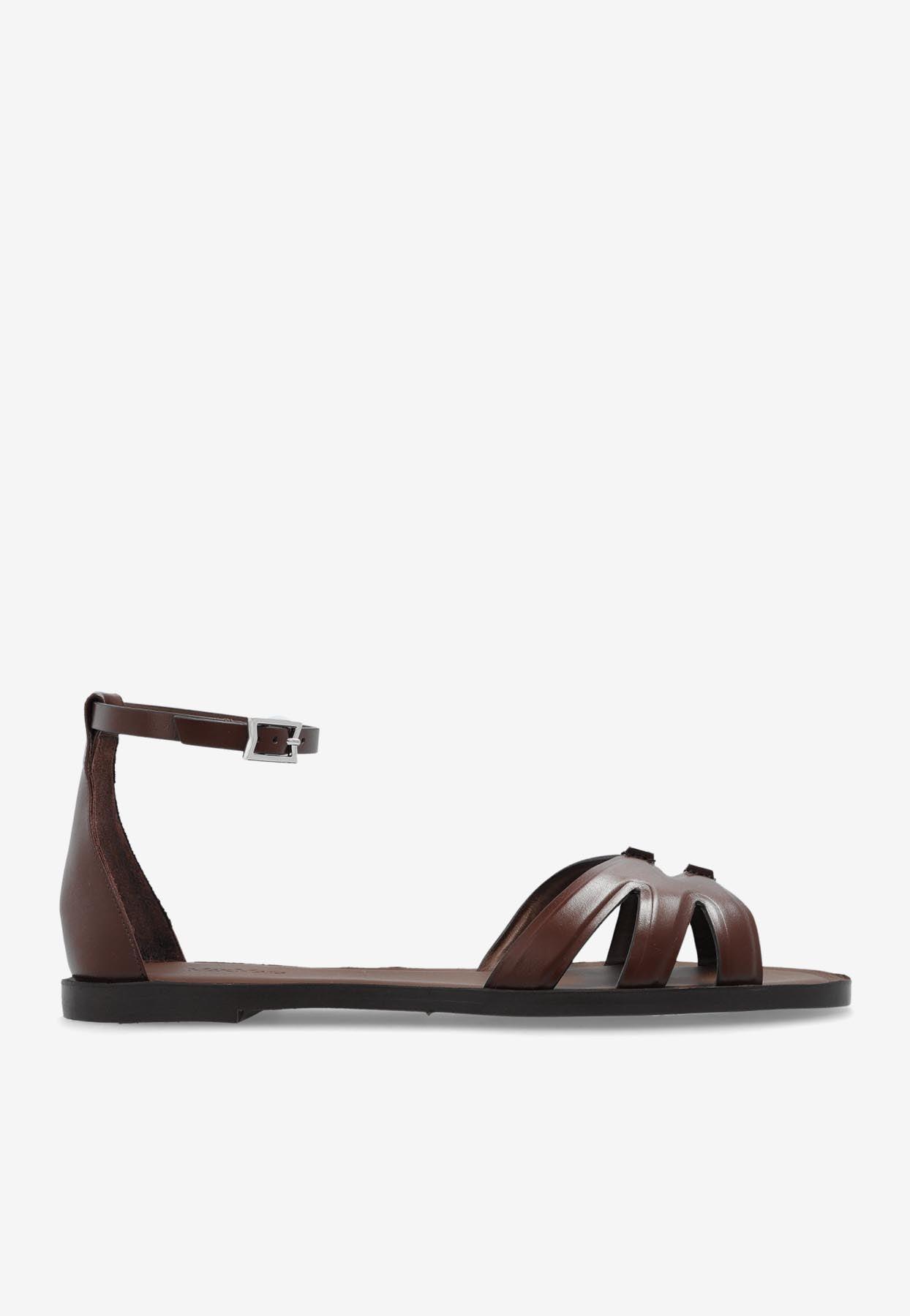 シューズ・サンダルその他 MAX MARA Woman Flat sandals Black 2514521013600 004 Leather sandals, black | 