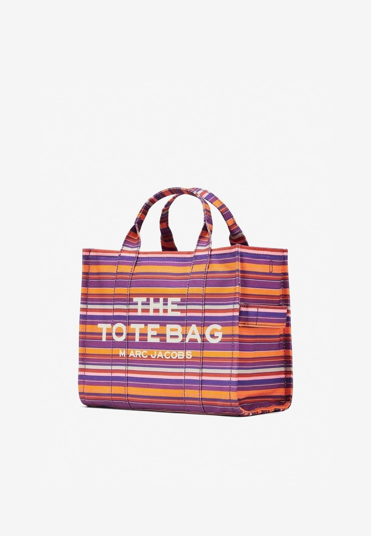 canvas striped tote bag