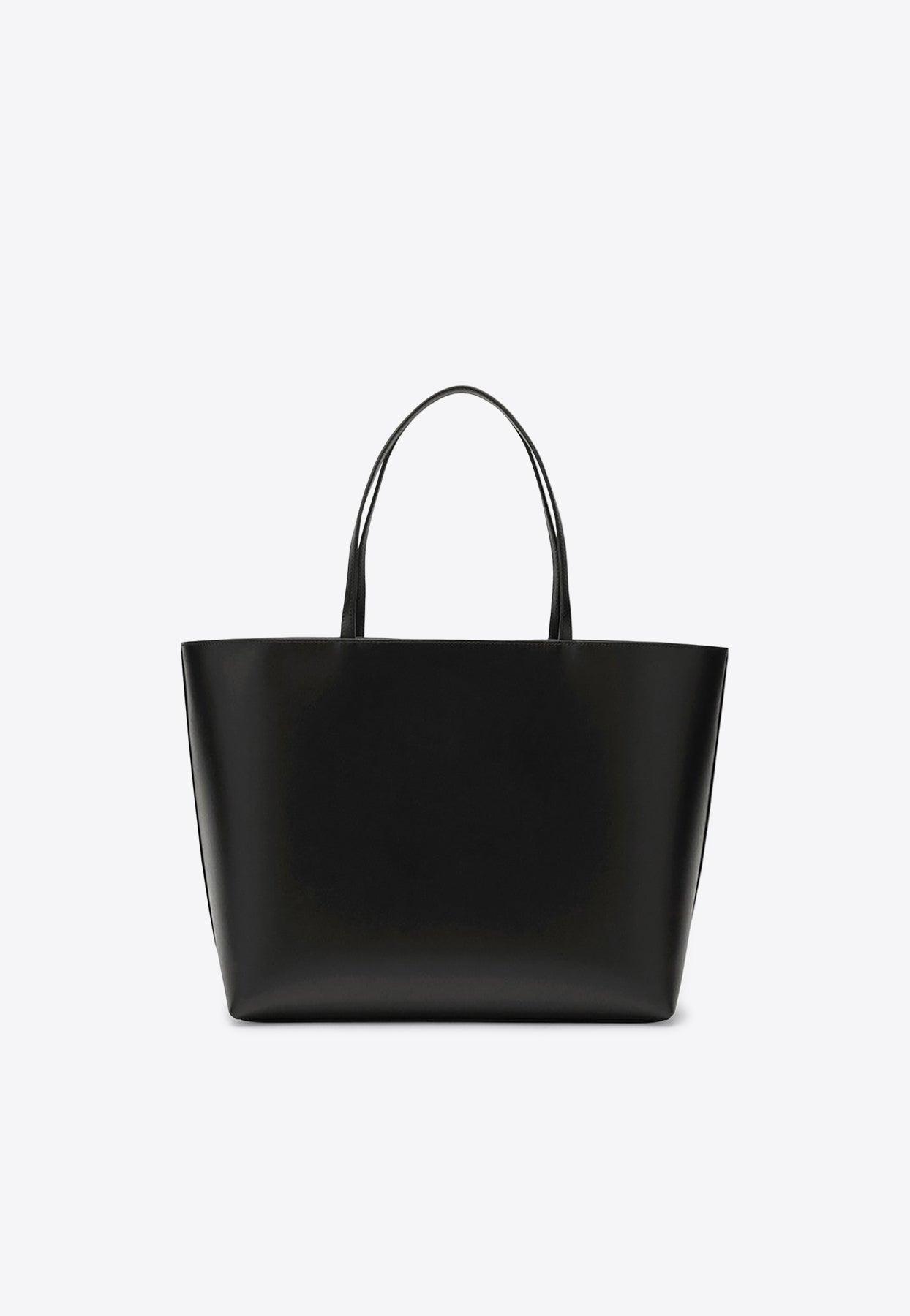 Dolce & Gabbana Medium Dg Logo Leather Tote Bag in Black | Lyst