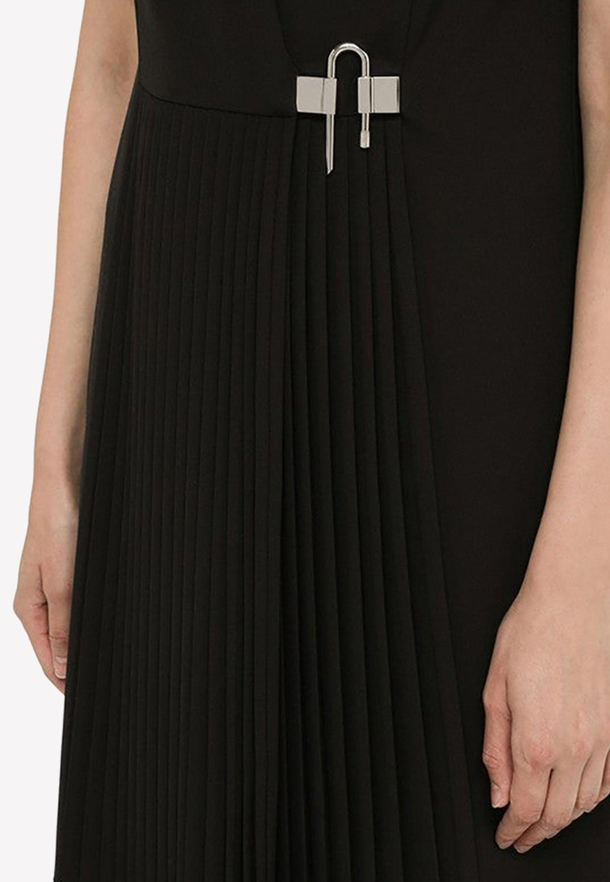 Givenchy Knee-length Wrap Dress In Wool Blend in Black | Lyst