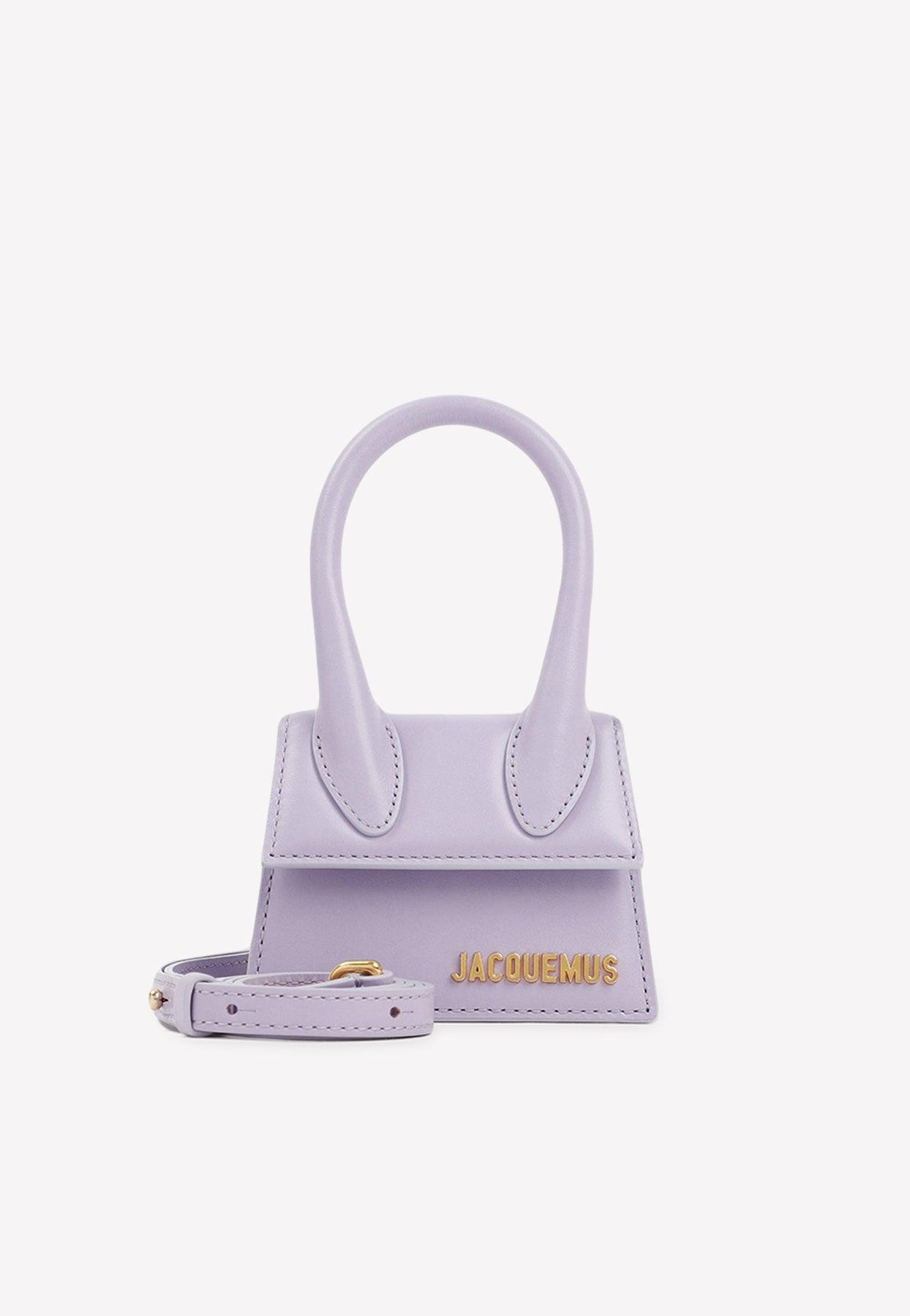 Jacquemus Le Chiquito Top Handle Bag In Leather in Purple | Lyst