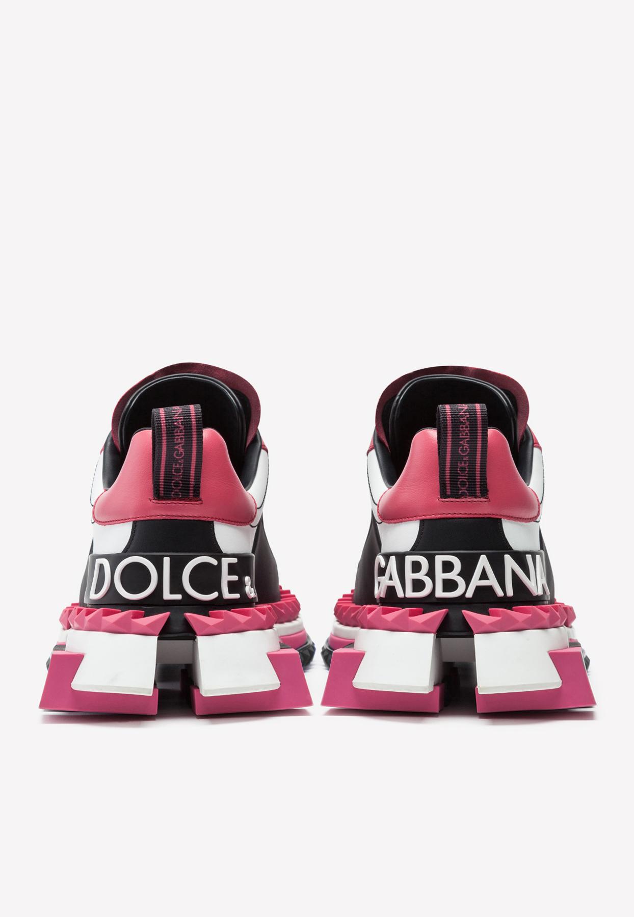 Dolce & Gabbana Leather Super Queen Sneakers In Nappa Calfskin - Lyst