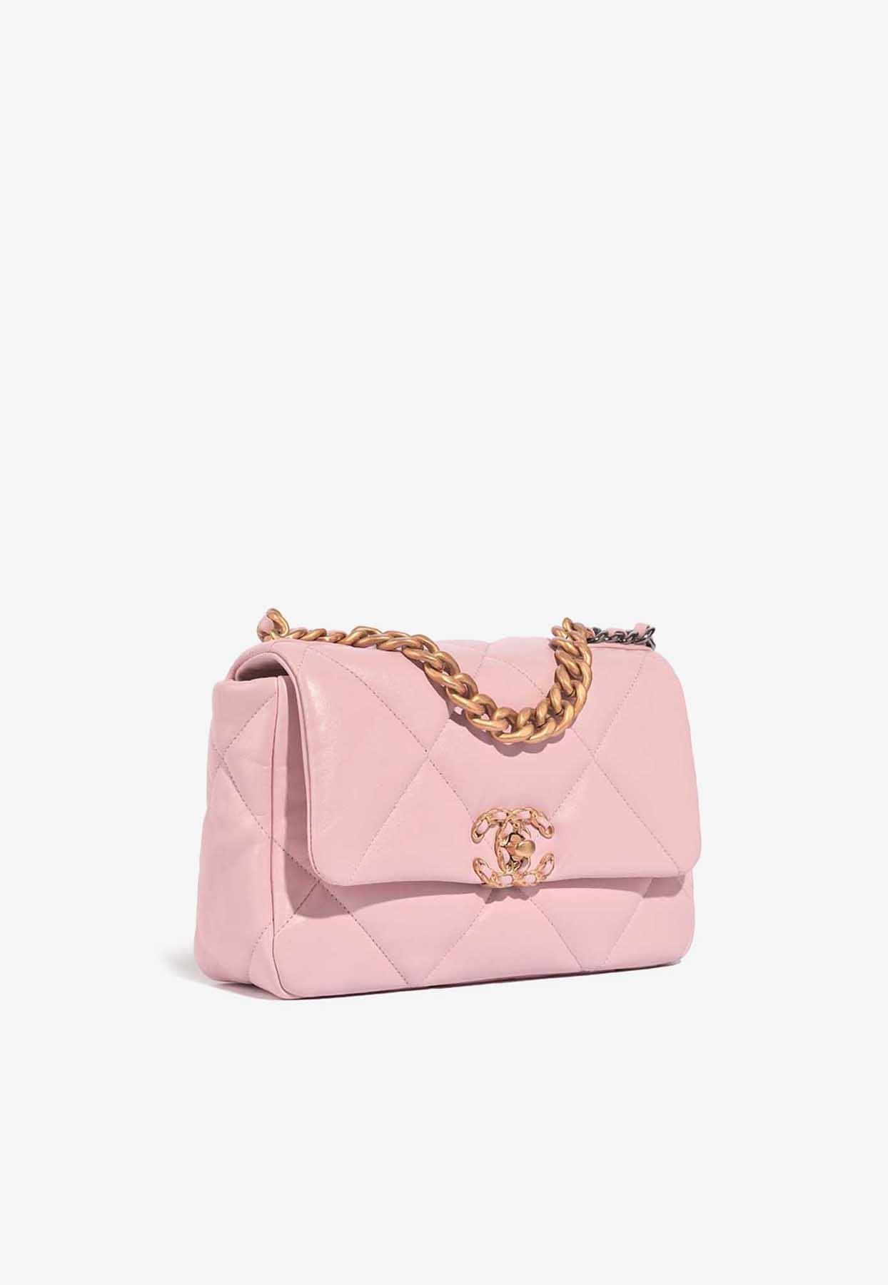 Chanel Baby Pink Quilted Lambskin 19 Flap Bag Pale Gold And Ruthenium  Hardware, 2023 Available For Immediate Sale At Sotheby's
