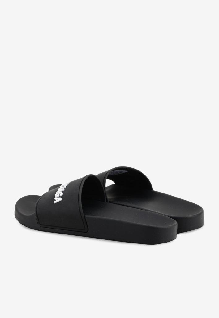 black balenciaga slides
