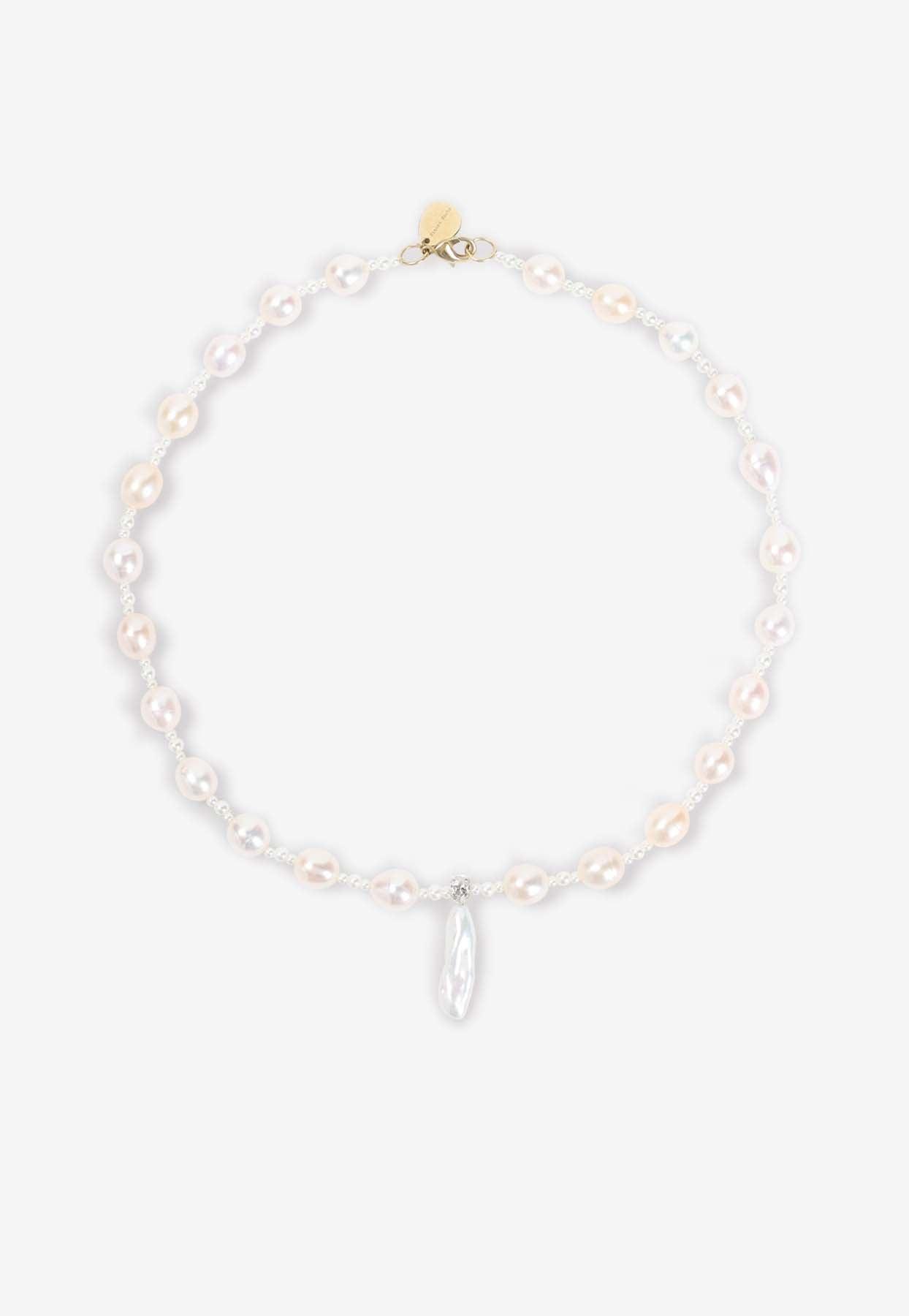 VIP【関税送料無料】希少 Simone Rocha Baroque Necklace Simone Rocha - Baroque Pearl Legato Pattern Necklace