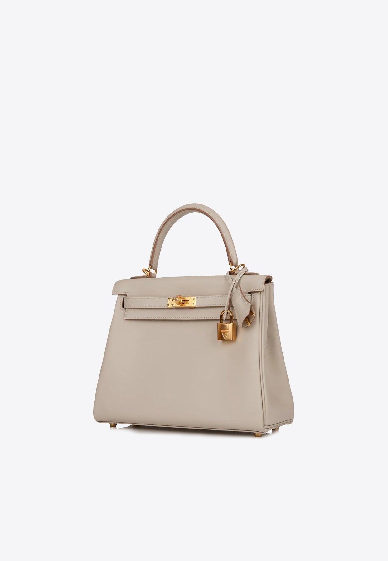 Hermes Kelly 25 In Gris Pale Swift With Gold Hardware in White Lyst Canada