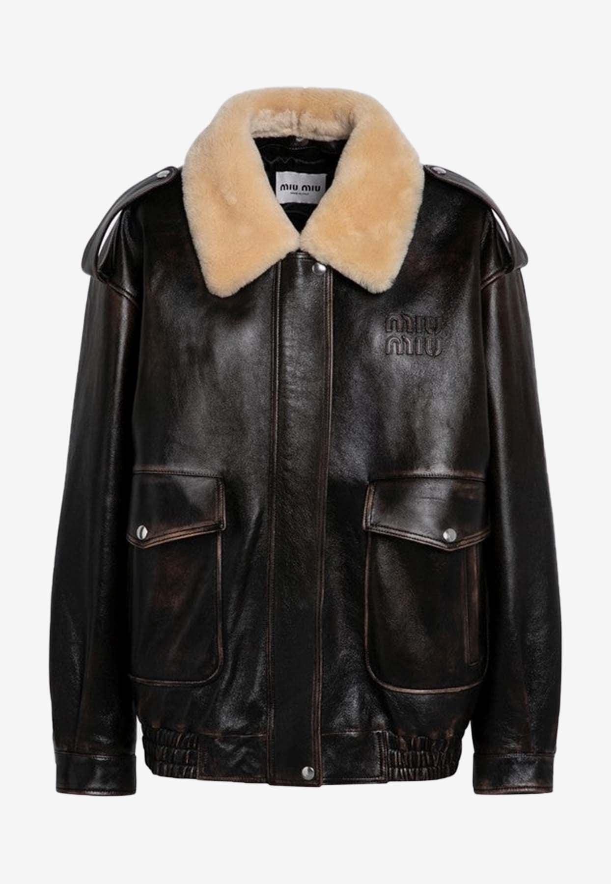 Miu Miu Leather jackets for Women | Online Sale up to 19