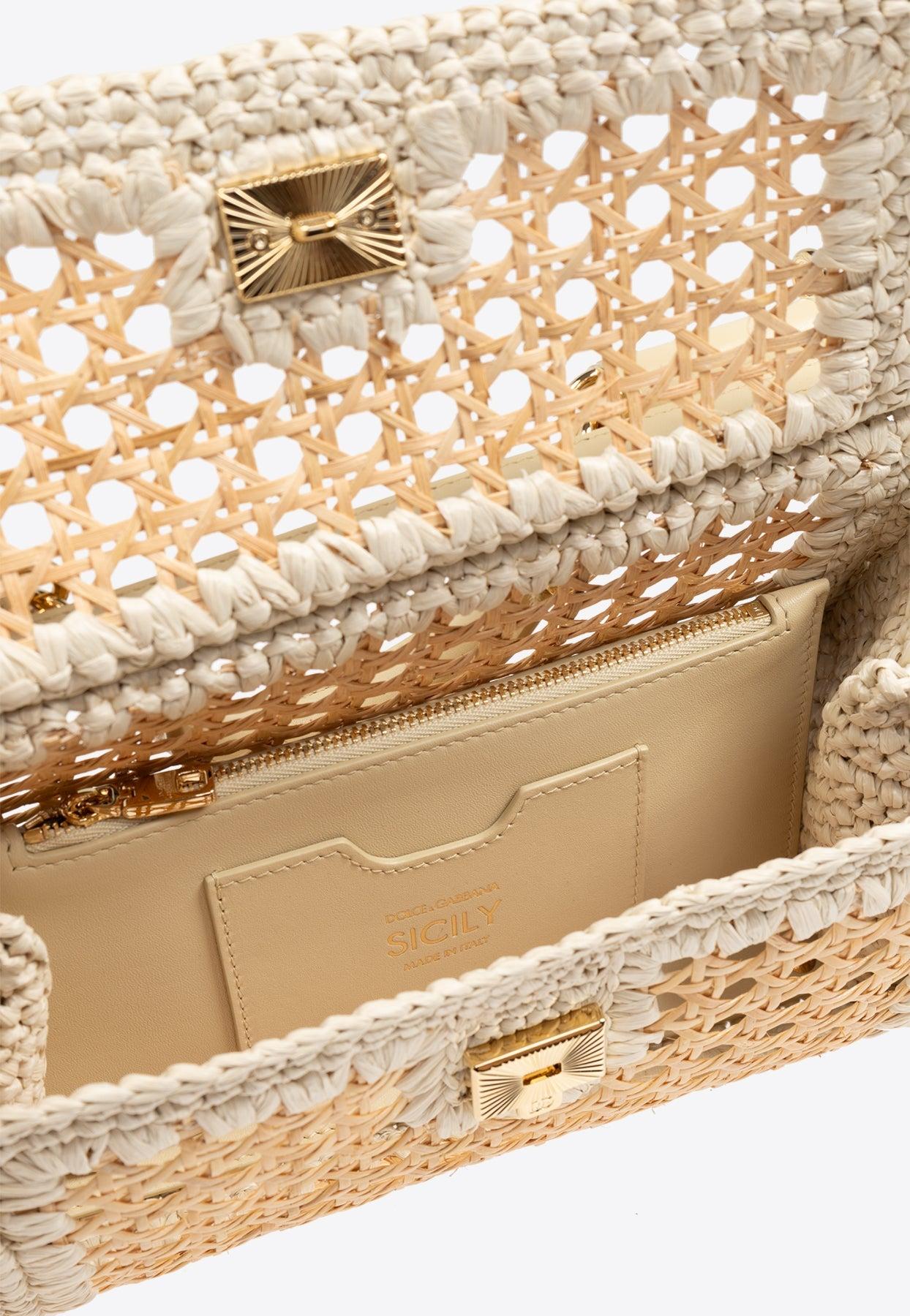 かごバッグ DOLCE & GABBANA BEIGE RAFFIA TOTES Large shopper in Beige for Women | Dolce&Gabbana® US