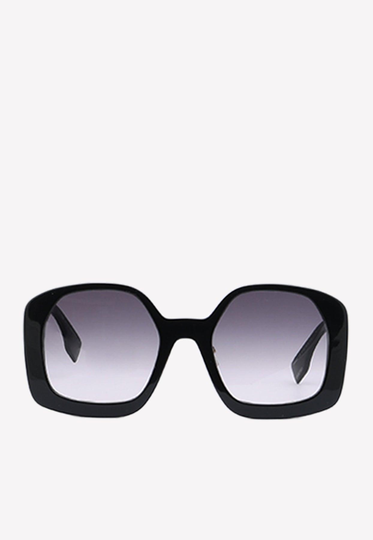 Fendi O'lock Geometric Sunglasses In Black 