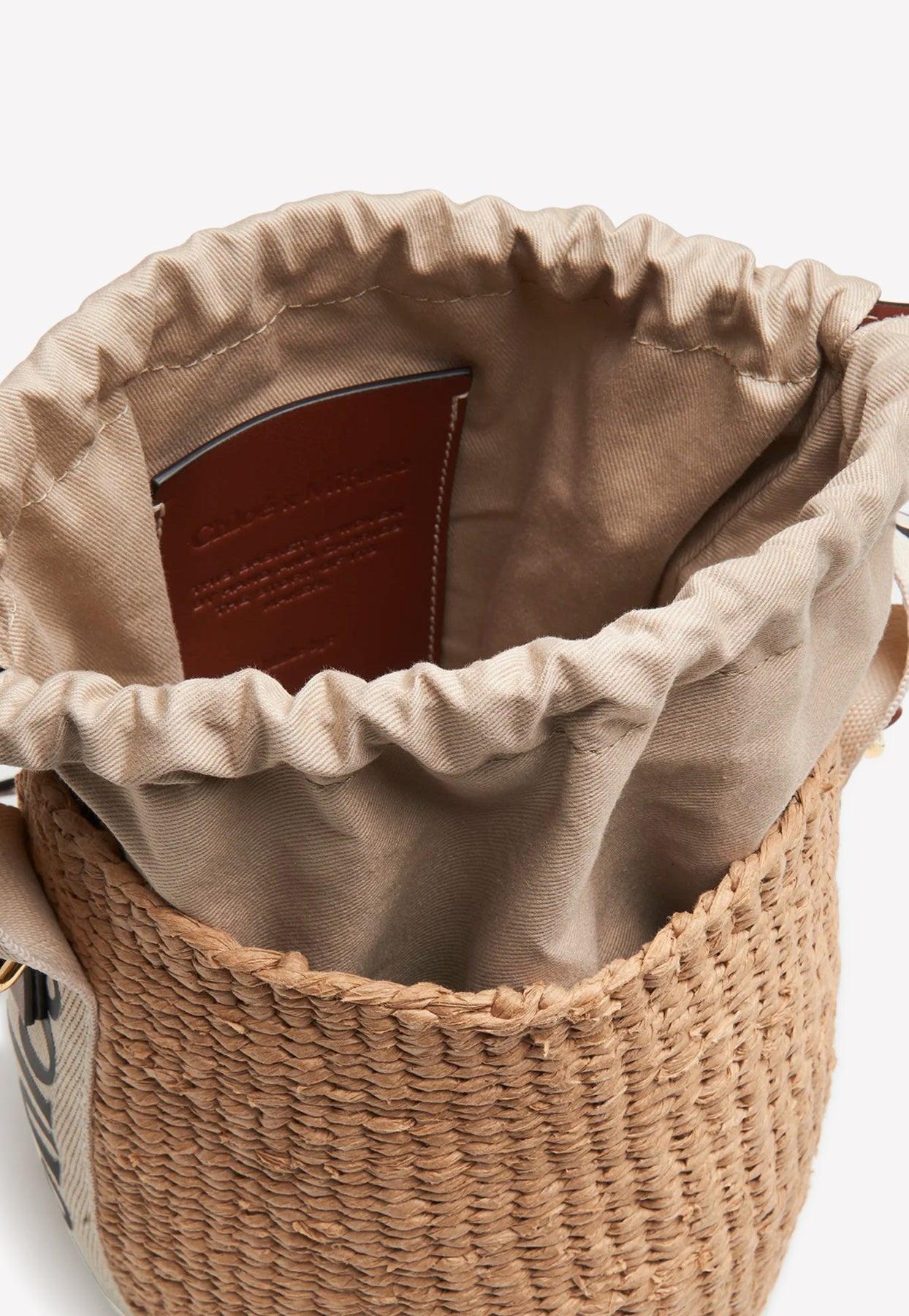 - Save 26% White Chloé Canvas Small Woody Basket Bucket Bag in Natural Womens Bags Bucket bags and bucket purses 