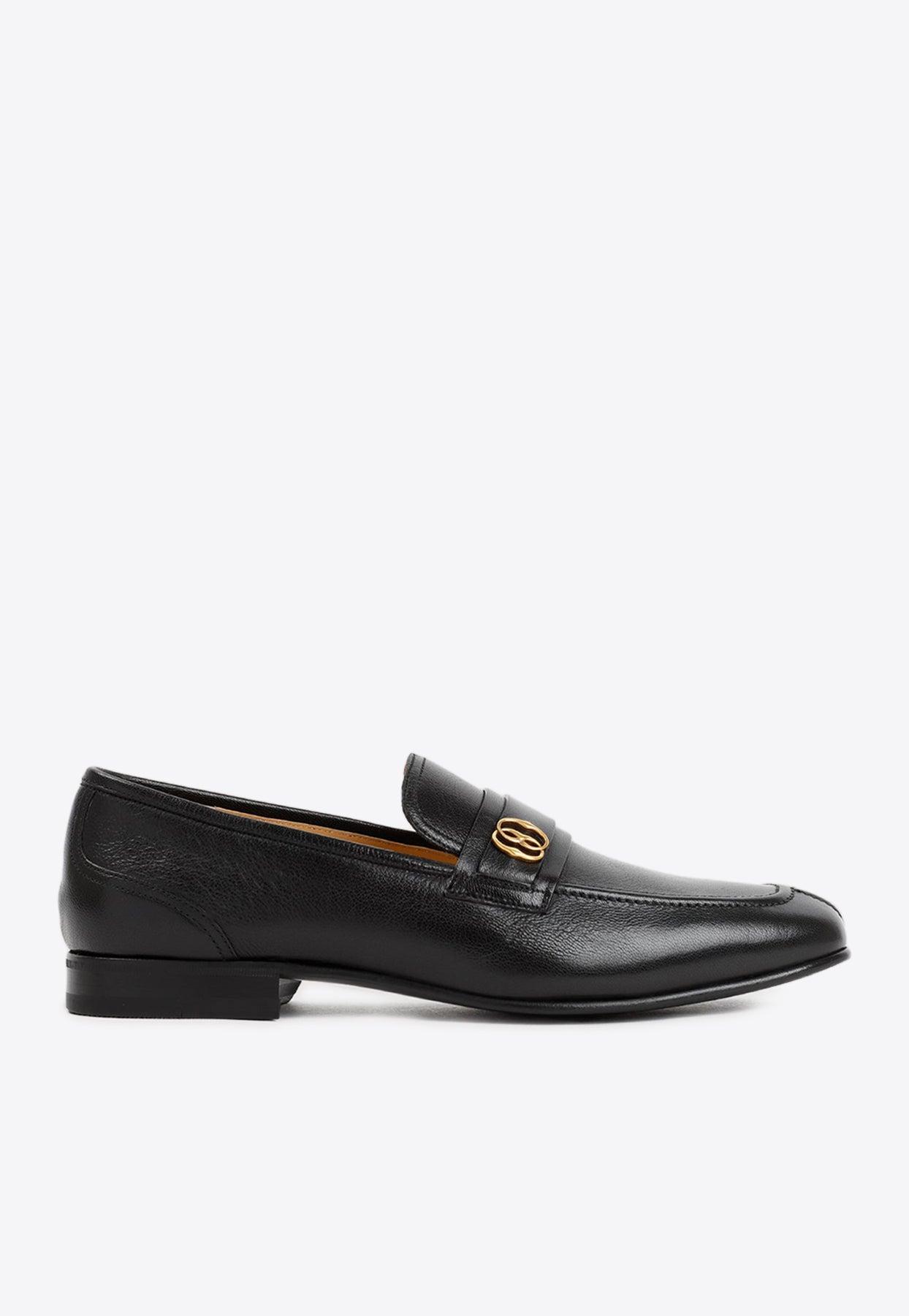 Bally Sadei Logo Loafers In Grained Leather in White for Men | Lyst