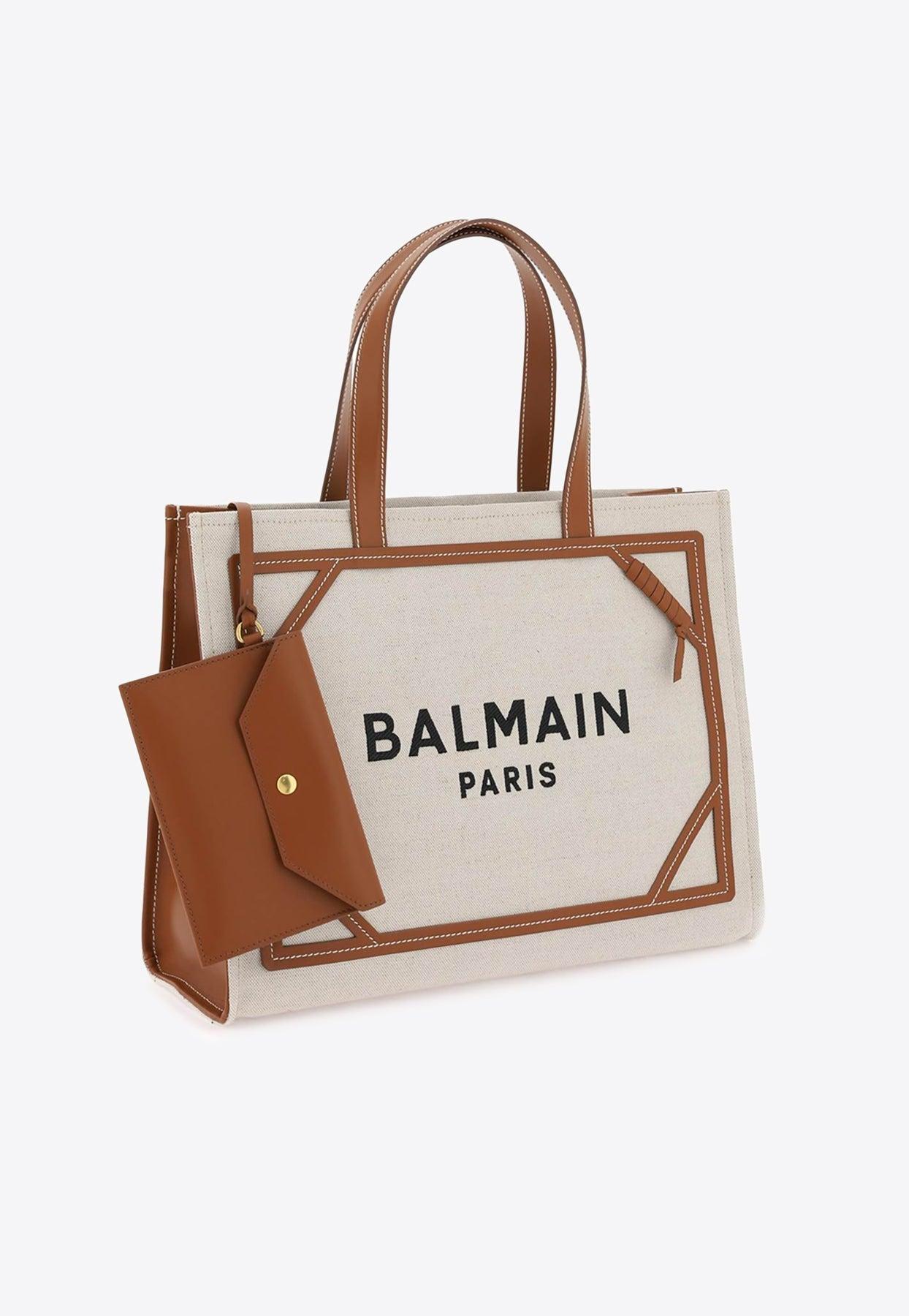 Balmain B-Army Monogram Canvas Tote Bag