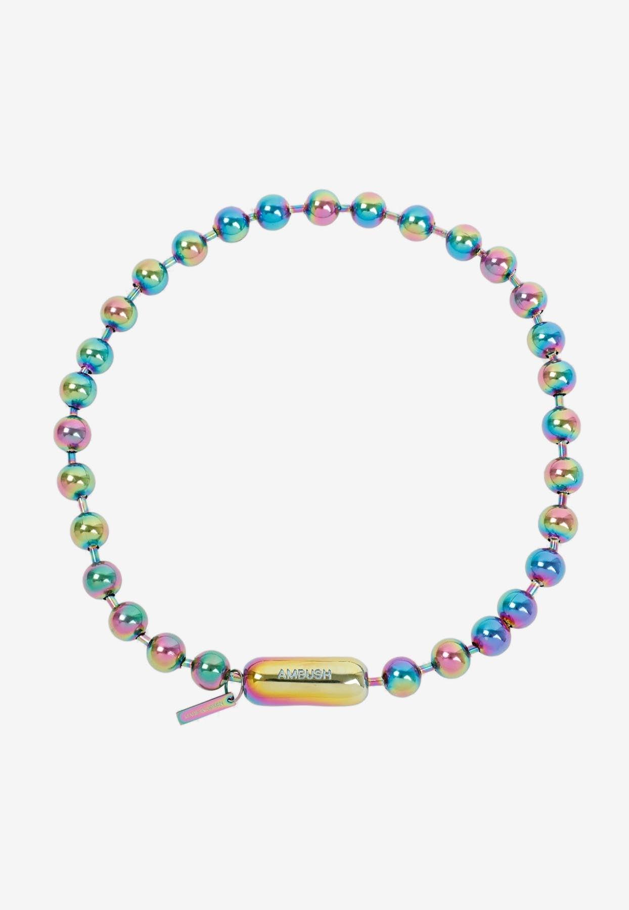 AMBUSH iridescent-effect Ball Chain Bracelet - Farfetch