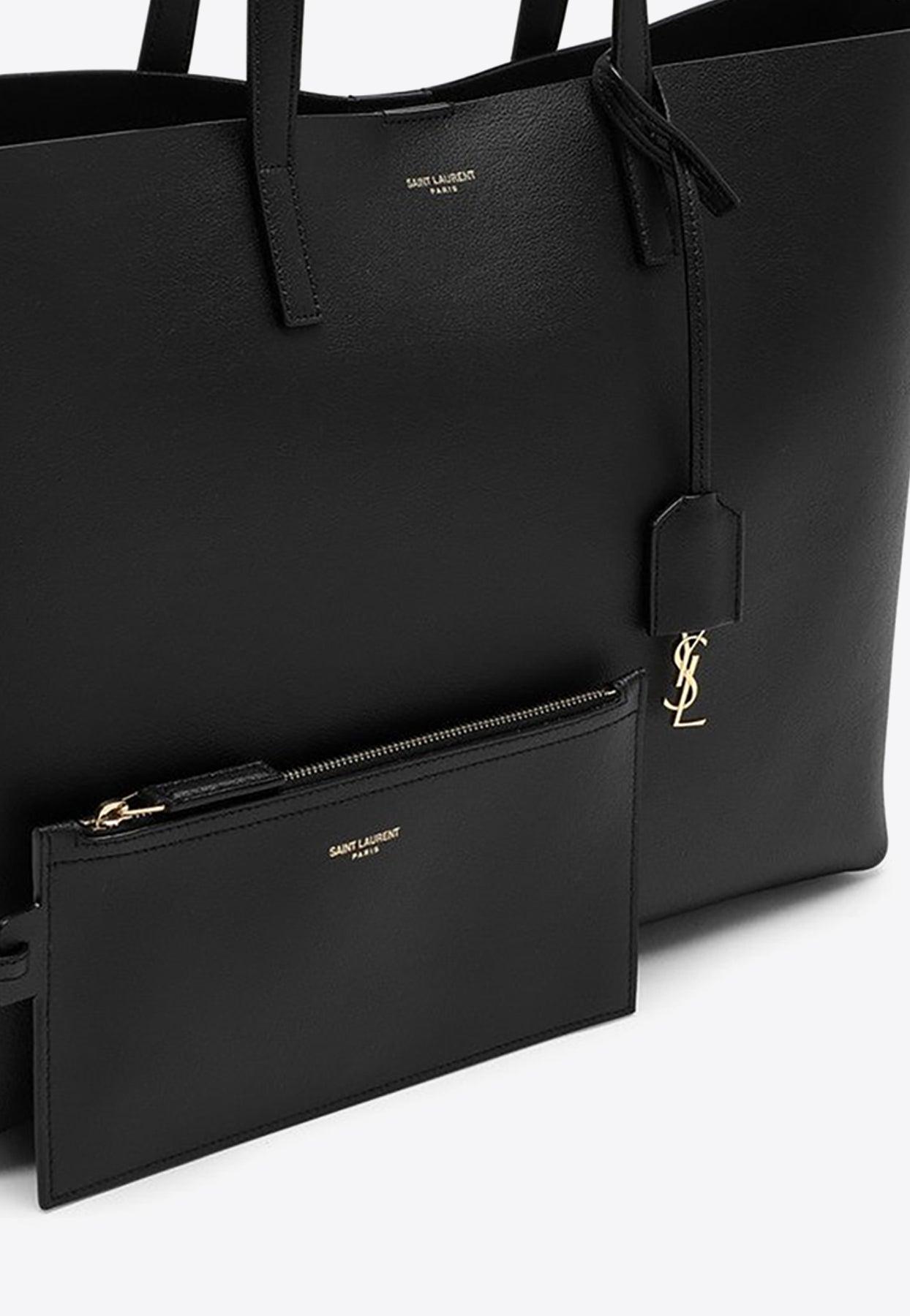 Saint Laurent Black Leather E/W Shopping Tote Saint Laurent Paris