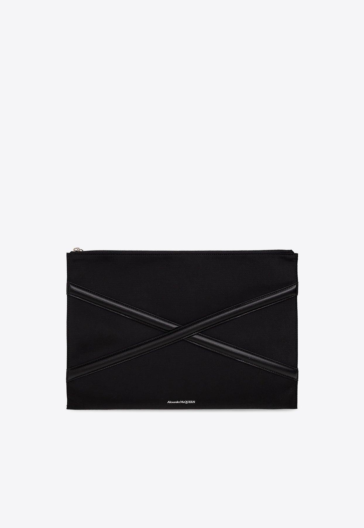 Alexander Mcqueen Men Black Nylon Harness Crossbody Bag main image 0