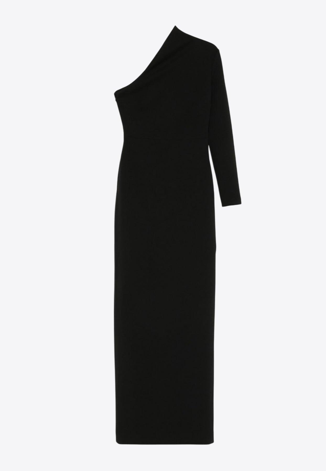 Solace London Joana One-Shoulder Maxi Dress in Black | Lyst