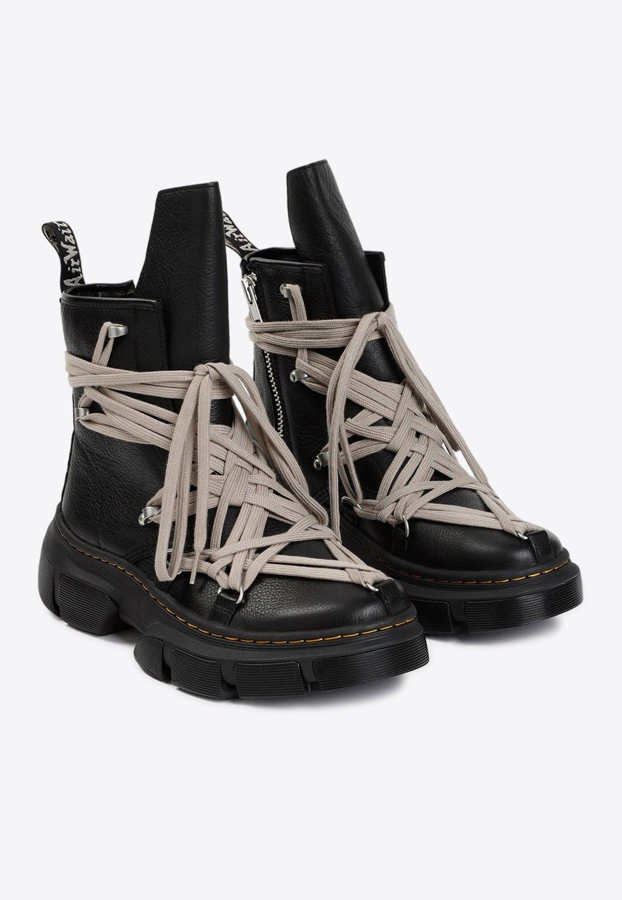Rick Owens X Dr Martens 1460 Dmxl Leather Boots in Black for Men
