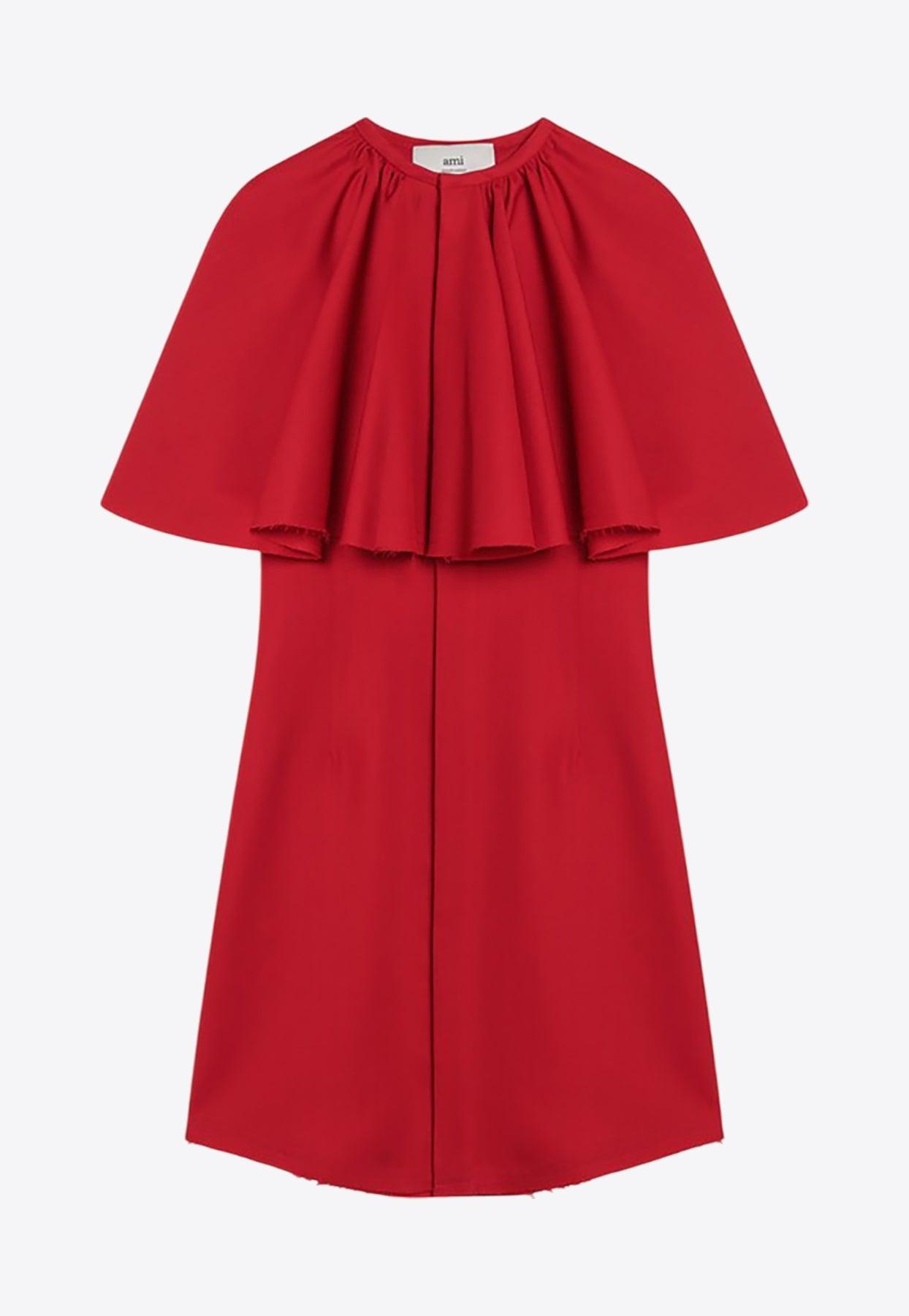 ワンピース AMI PARIS Midi dresses BLACK Short Sleeve Midi Dress | AMI PARIS