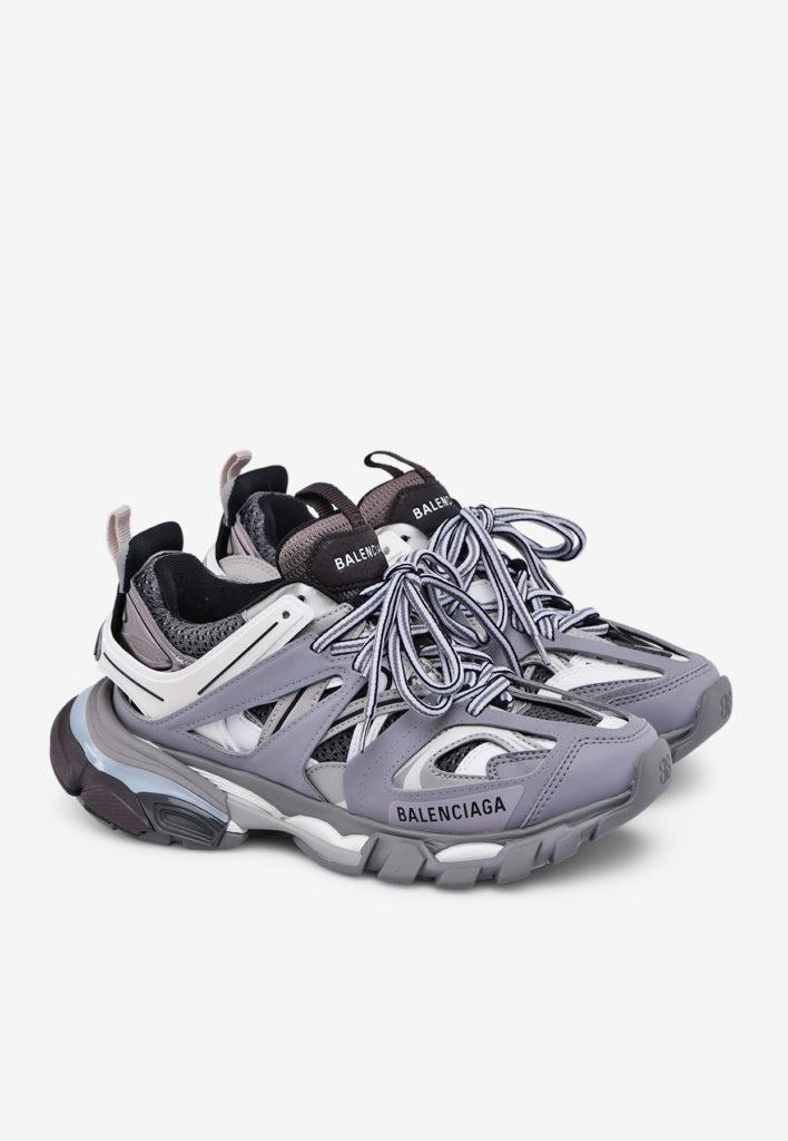 Track Trainers in Grey Black 