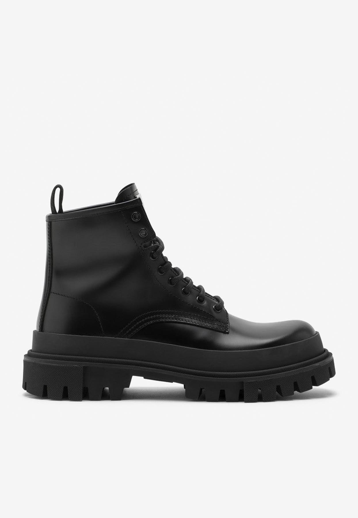 Dolce & Gabbana Hi-trekking Calf Leather Boots in Black for Men | Lyst