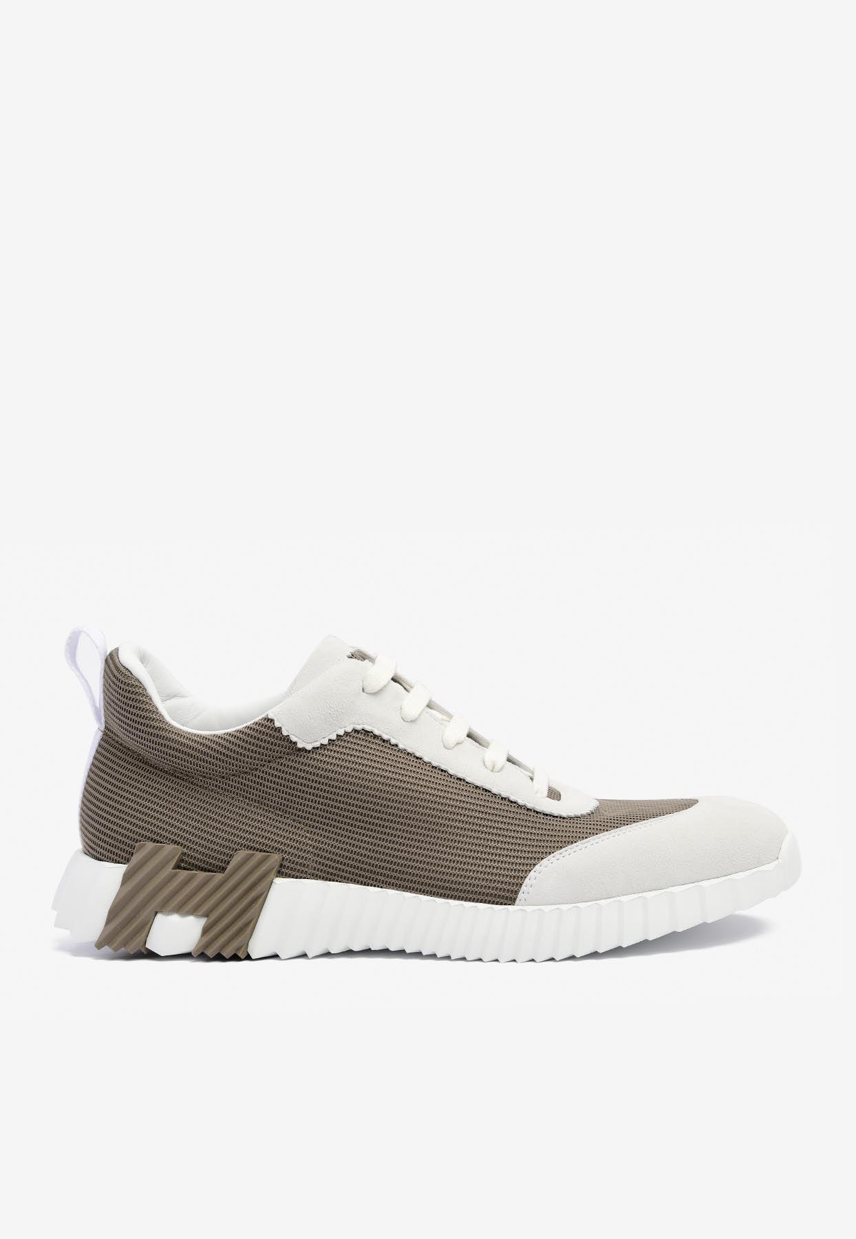 Hermès Bouncing Low-top Beige And White Sneakers in Natural for Men | Lyst