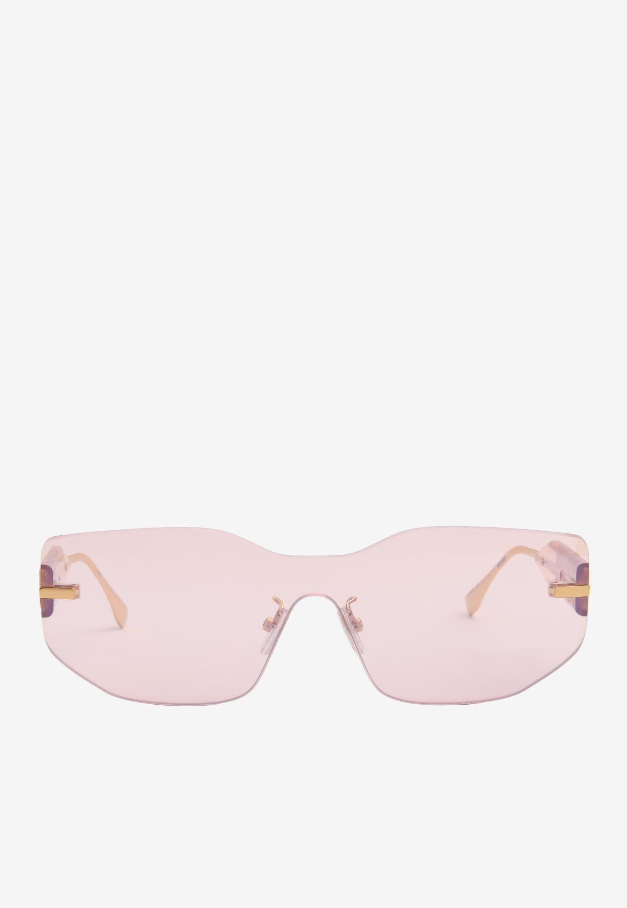 希少品】FENDI サングラス ピンク ユニセックス ヴィンテージ シールド 