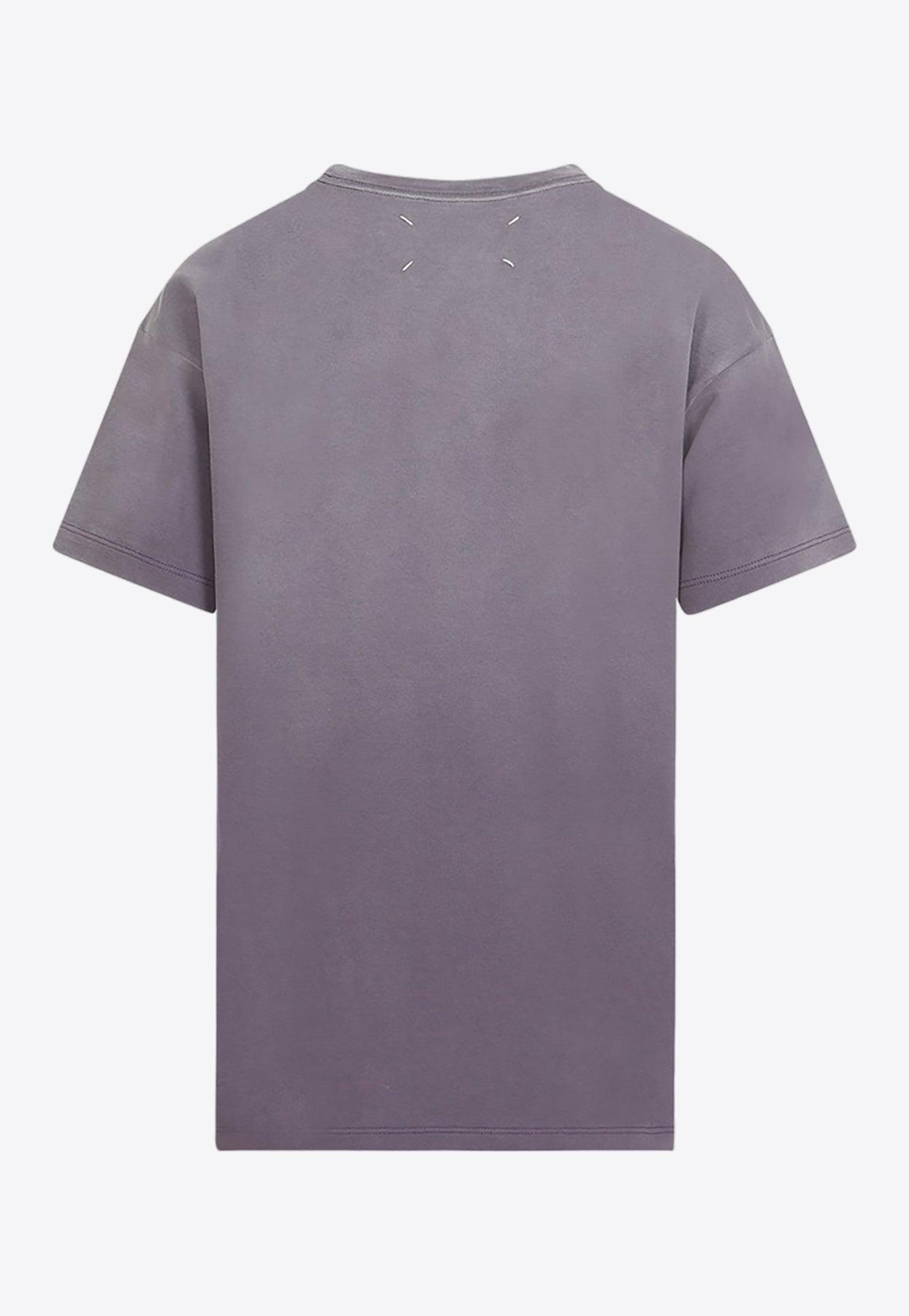 Maison Margiela Logo Short-sleeved T-shirt in Purple | Lyst