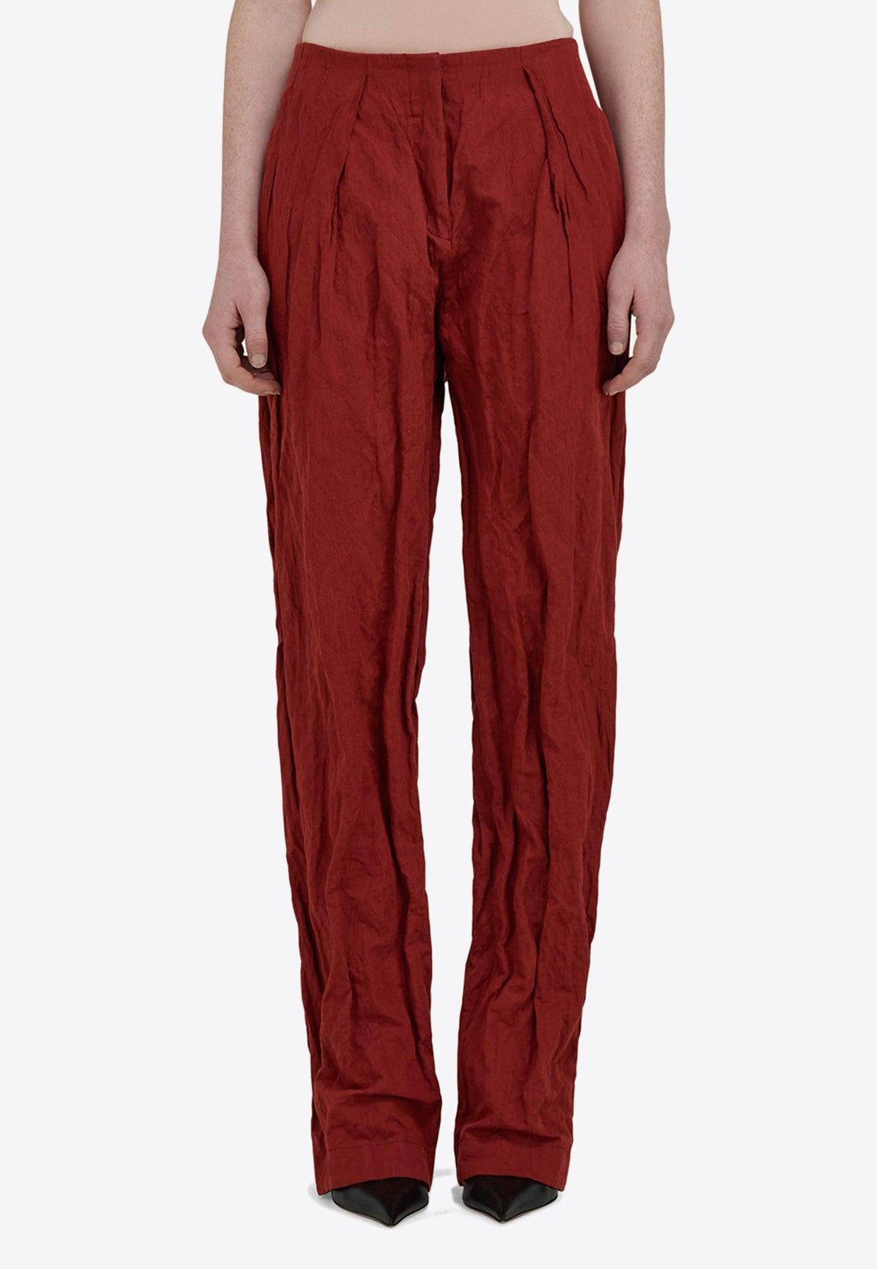 【関税込み】FERRAGAMO STRETCHED PLEATED TROUSERS Salvatore Ferragamo Stretched Pleated Trousers Black