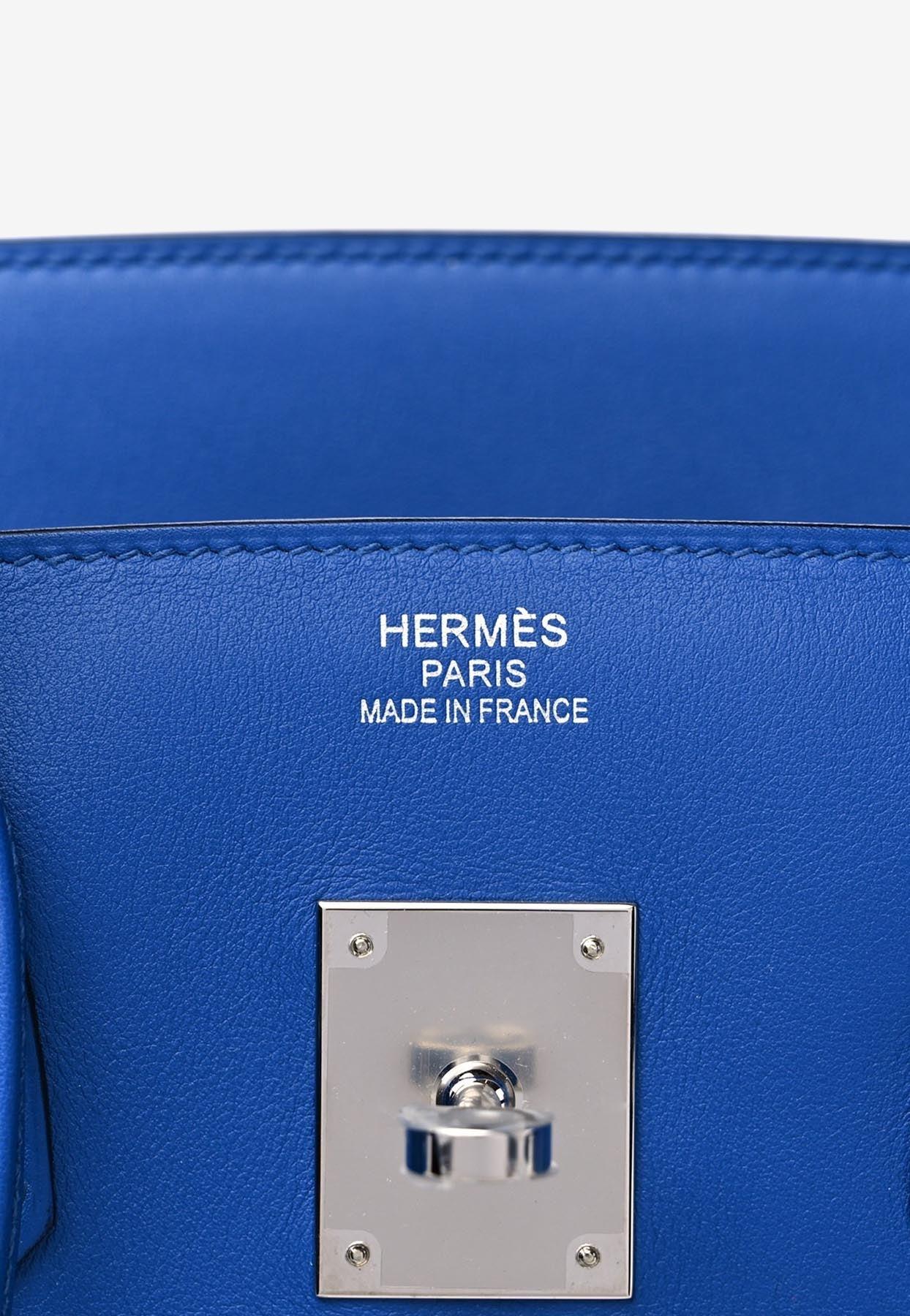 Hermès Fray Fray Birkin 35 Black Swift & Toile H with Palladium Hardwa