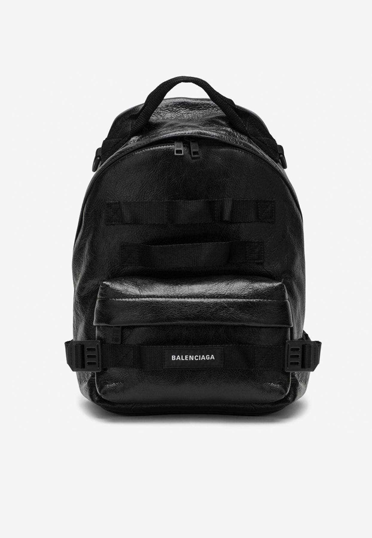 Balenciaga Small Army Backpack In Leather in Black for Men Lyst