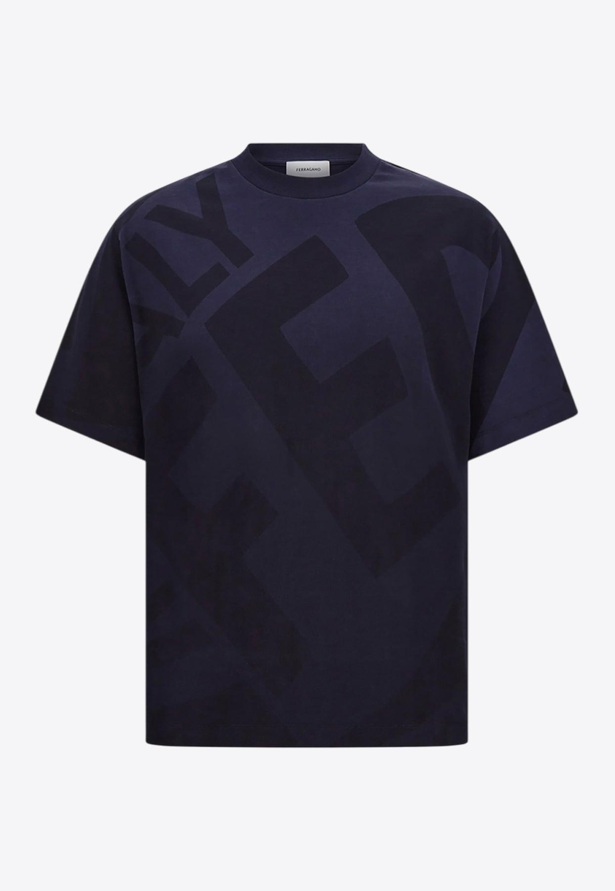 【関税込み】Ferragamo ネイビー ロゴプリント Tシャツ 770660_01_cart_r20.jpg